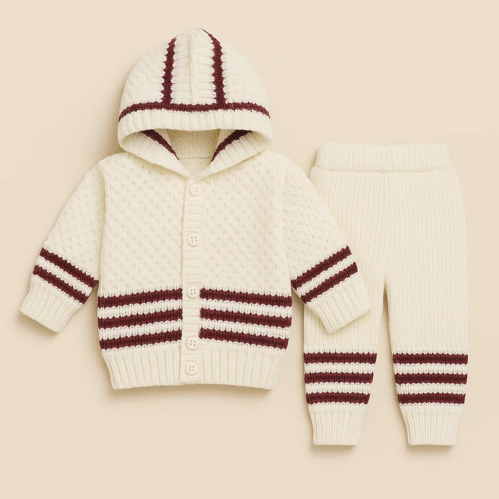 Woolen baby pajama suit(0 size)