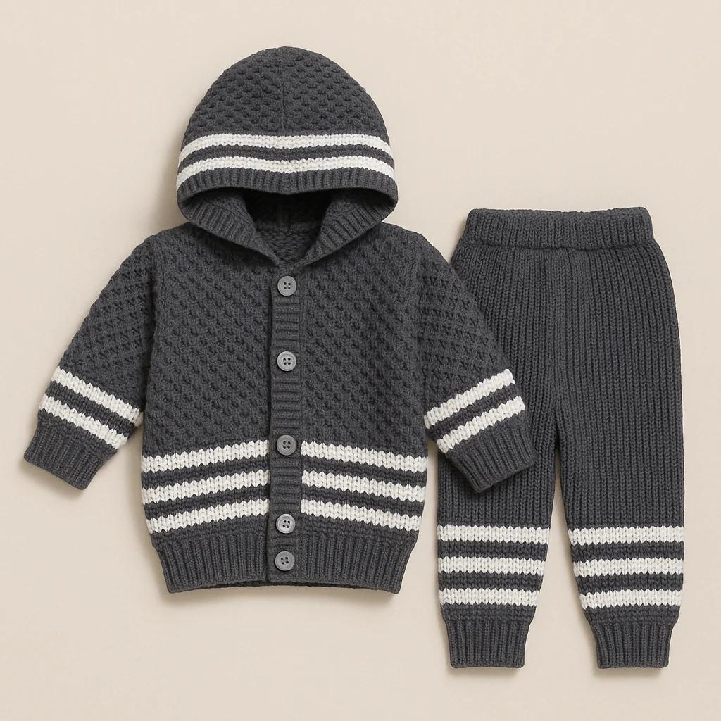 Woolen baby pajama suit(0 size)