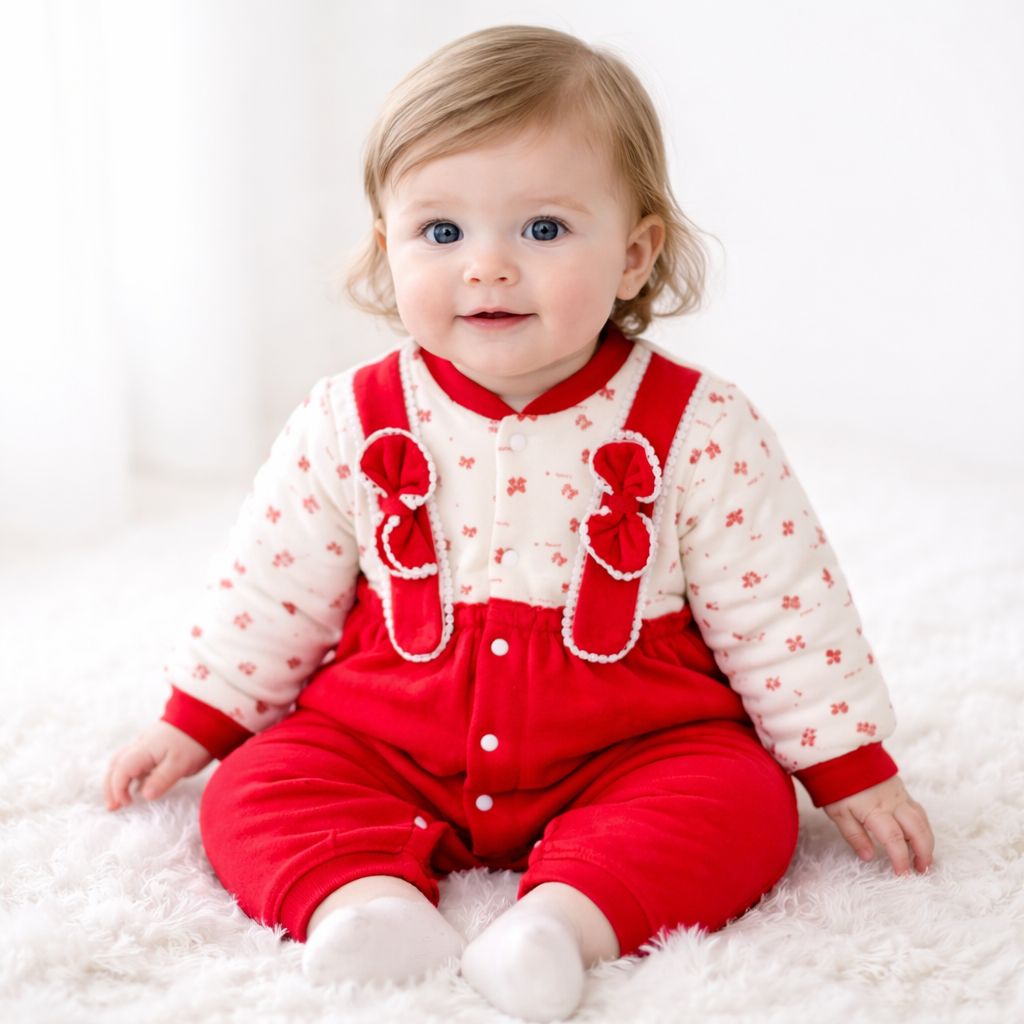 Baby Quilted Foaming Winter Rompers β Cozy & Stylish