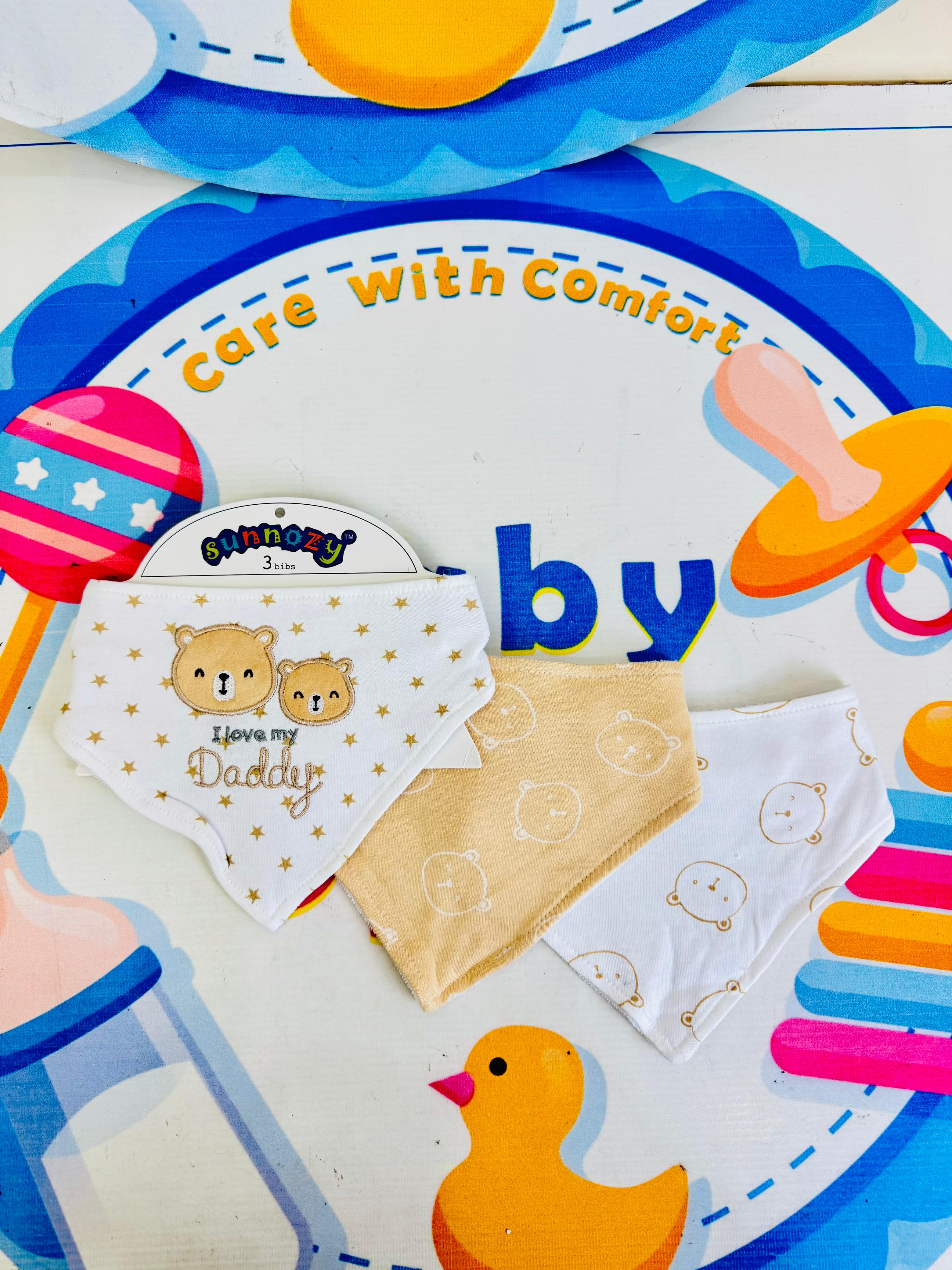 Sunnozy Premium Bandana Bibs – Set of 3