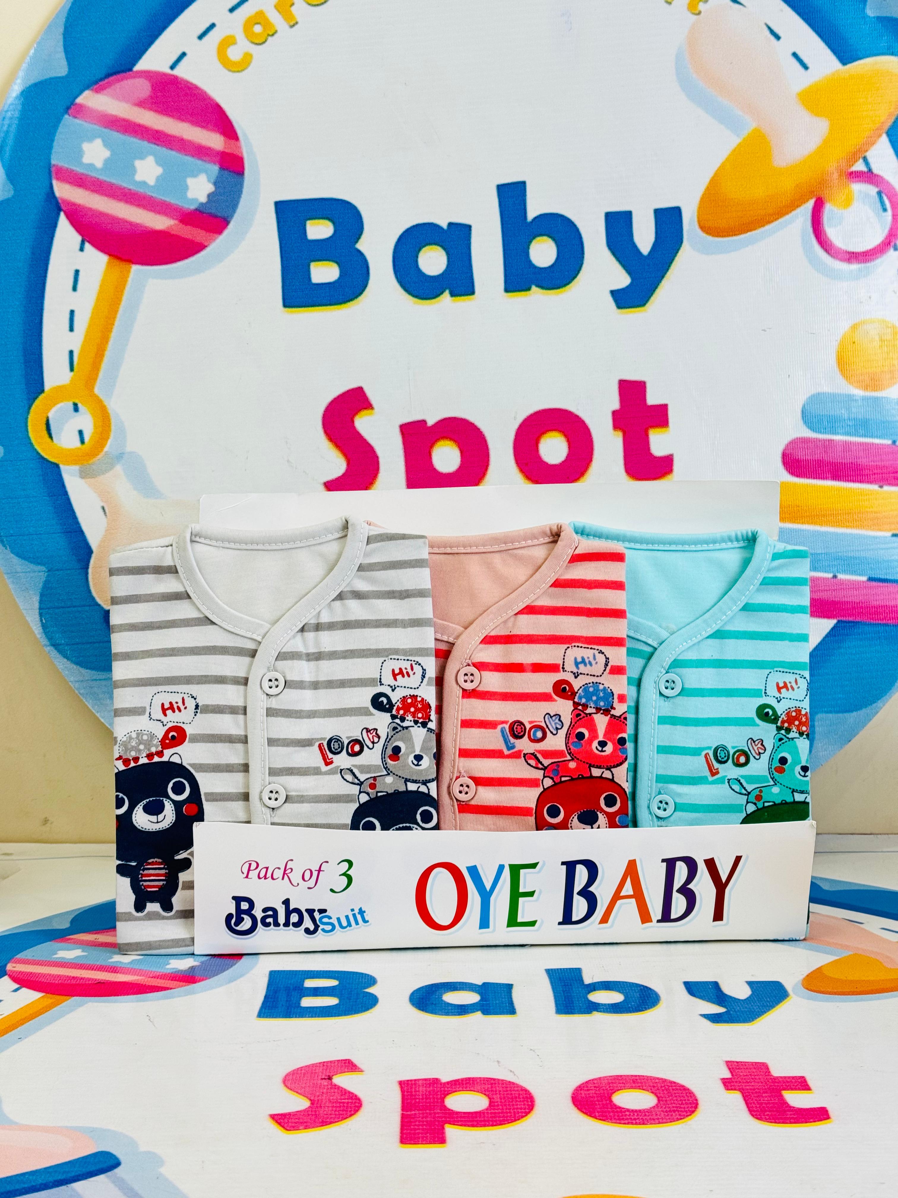 Baby Suits Set – Pack of 3 with Matching Cap