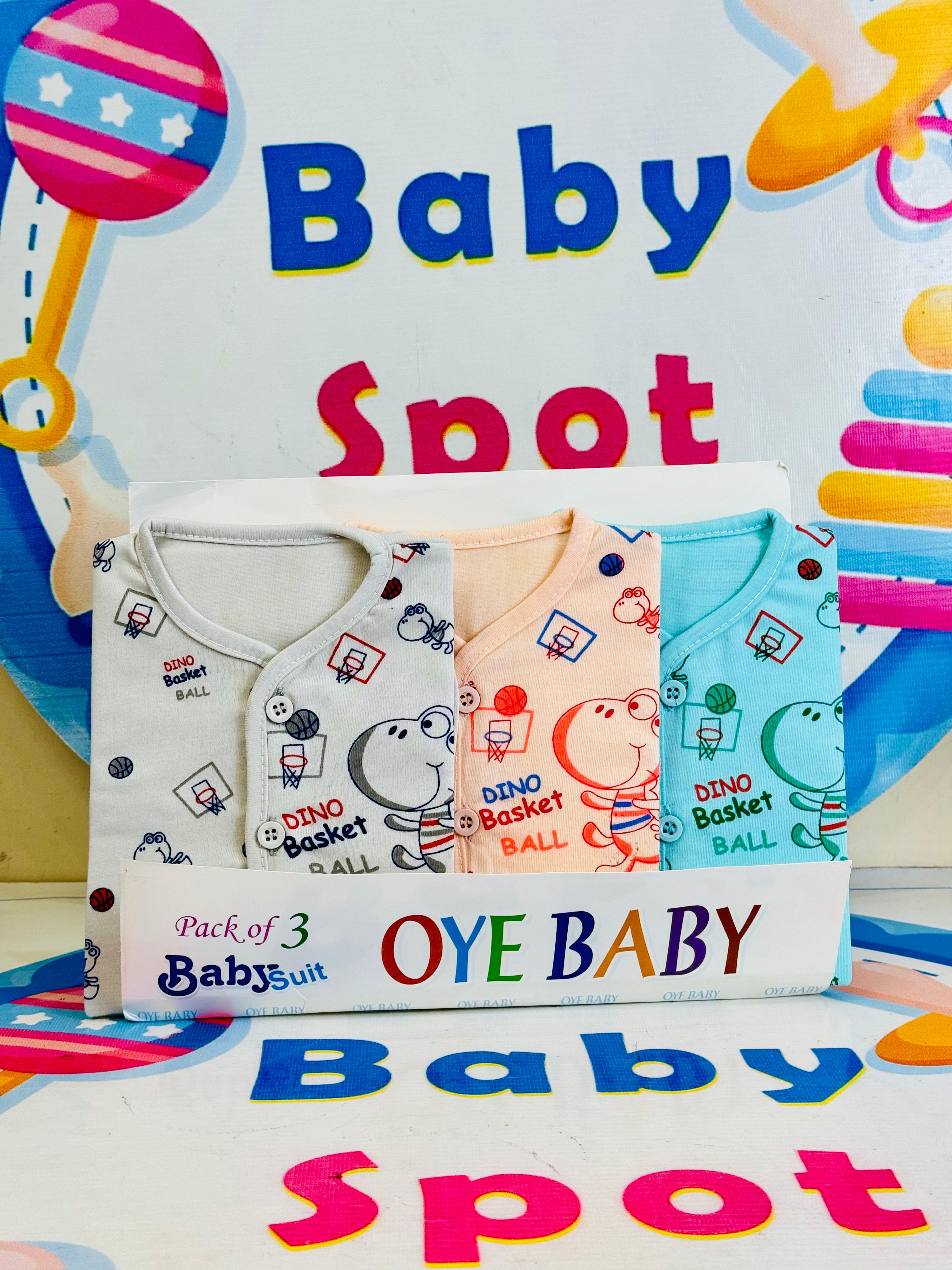 Baby Suits Set – Pack of 3 with Matching Cap