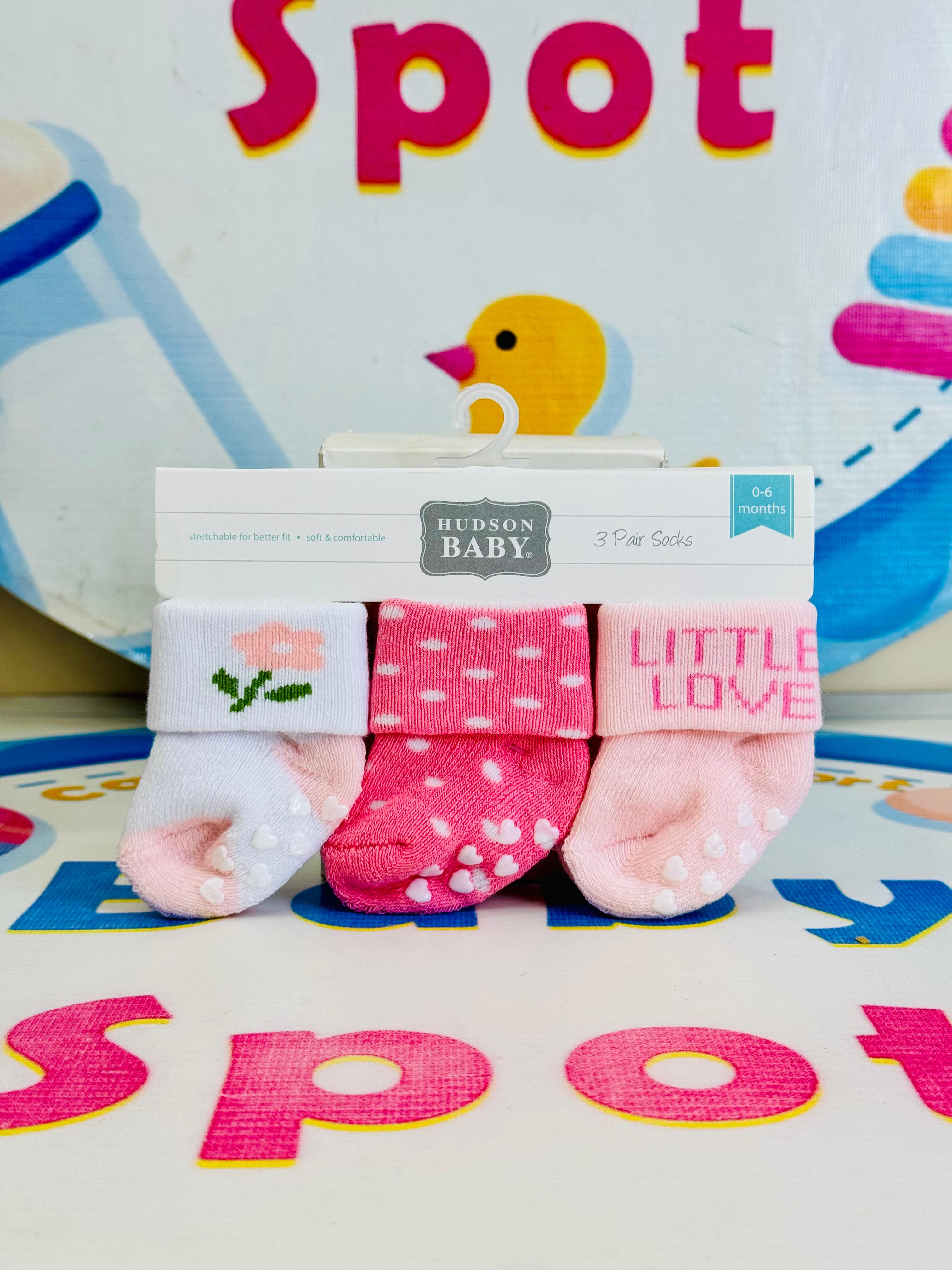 Hudson Baby –Set of 3 Socks for Newborns