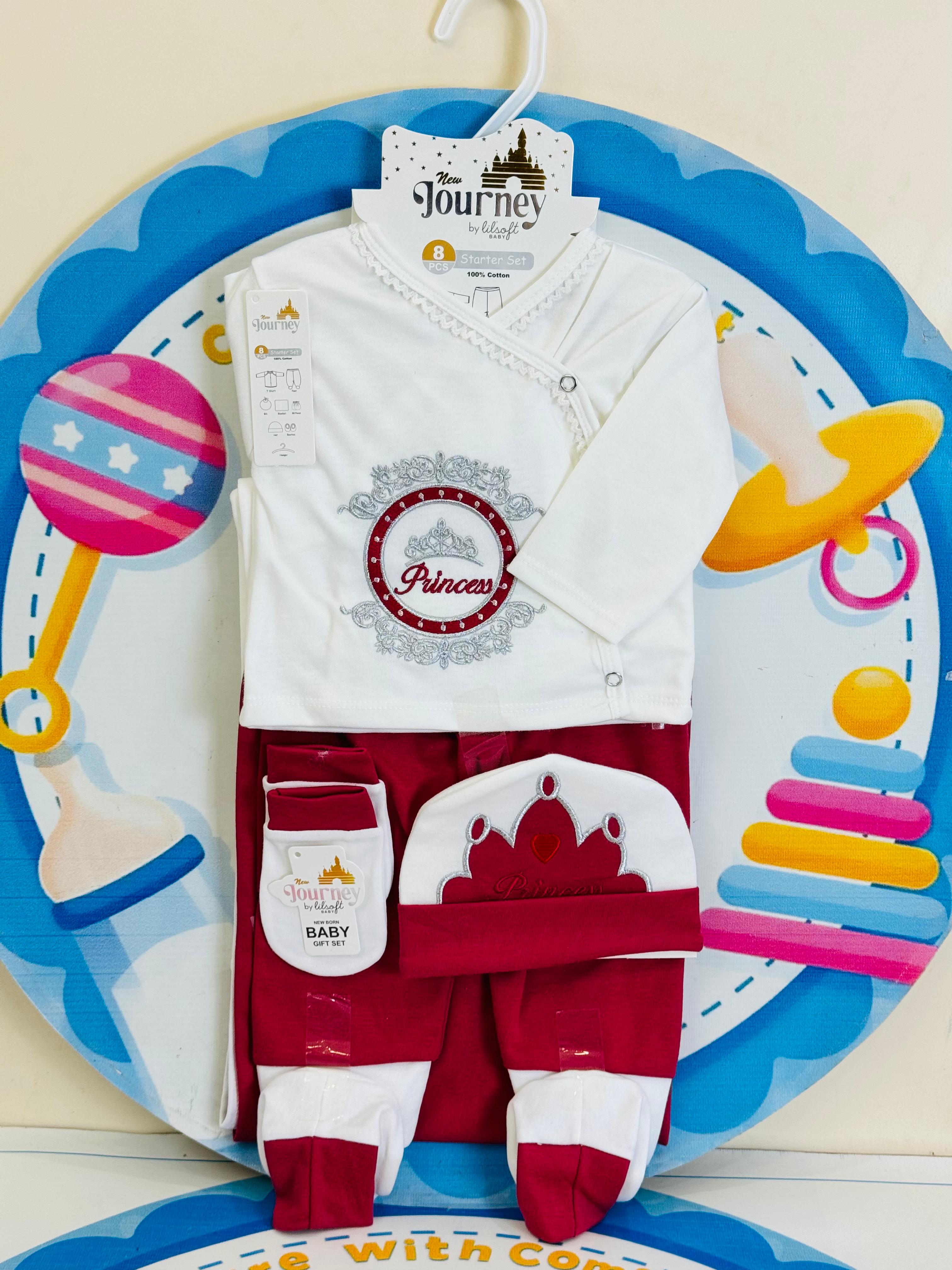 Baby 8-Piece Princess Starter Set(Red)