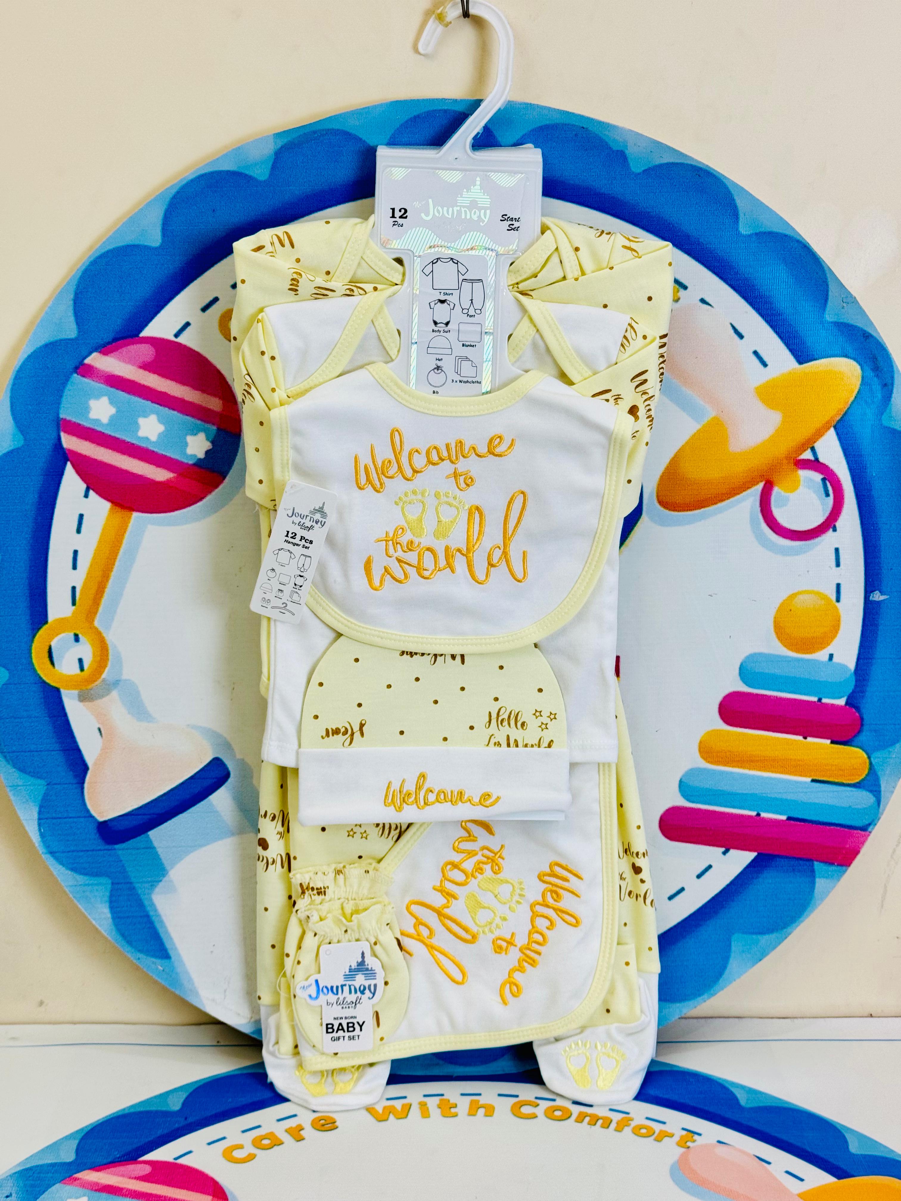 12 pcs baby starter set collection (yellow)