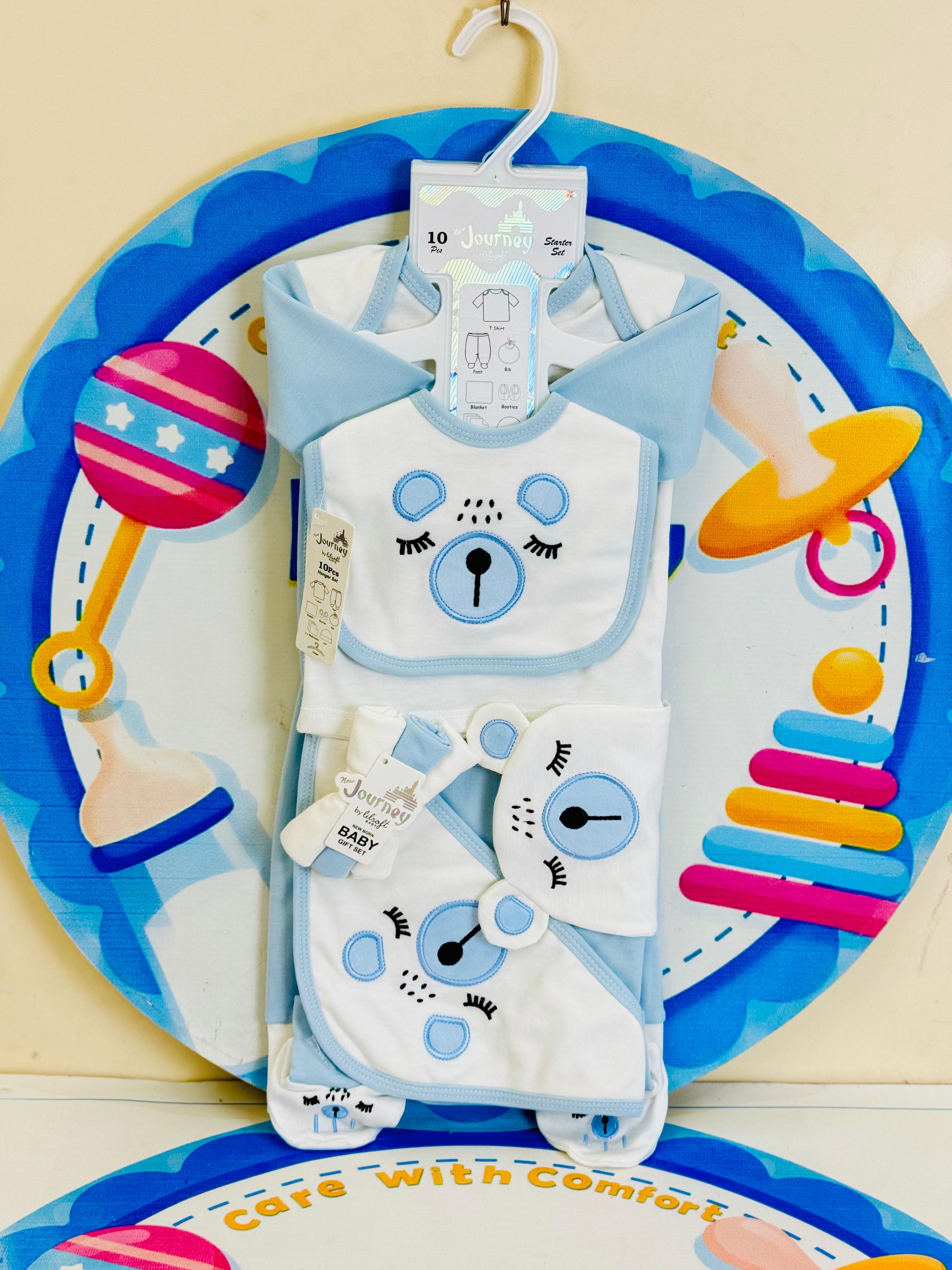 10 pcs baby starter set collection (Blue)