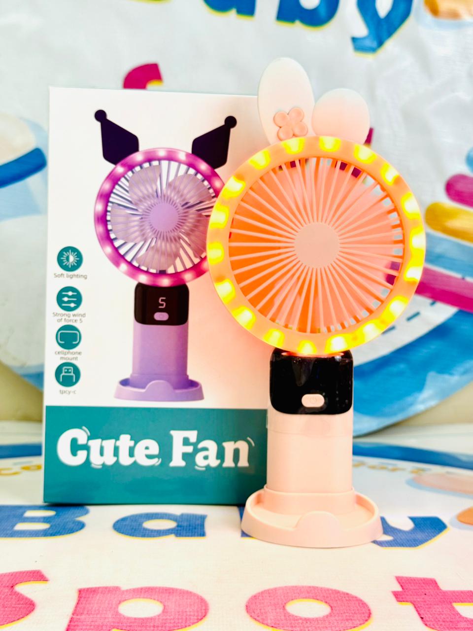 Mega rechargeable electric hand fans(lights+display)