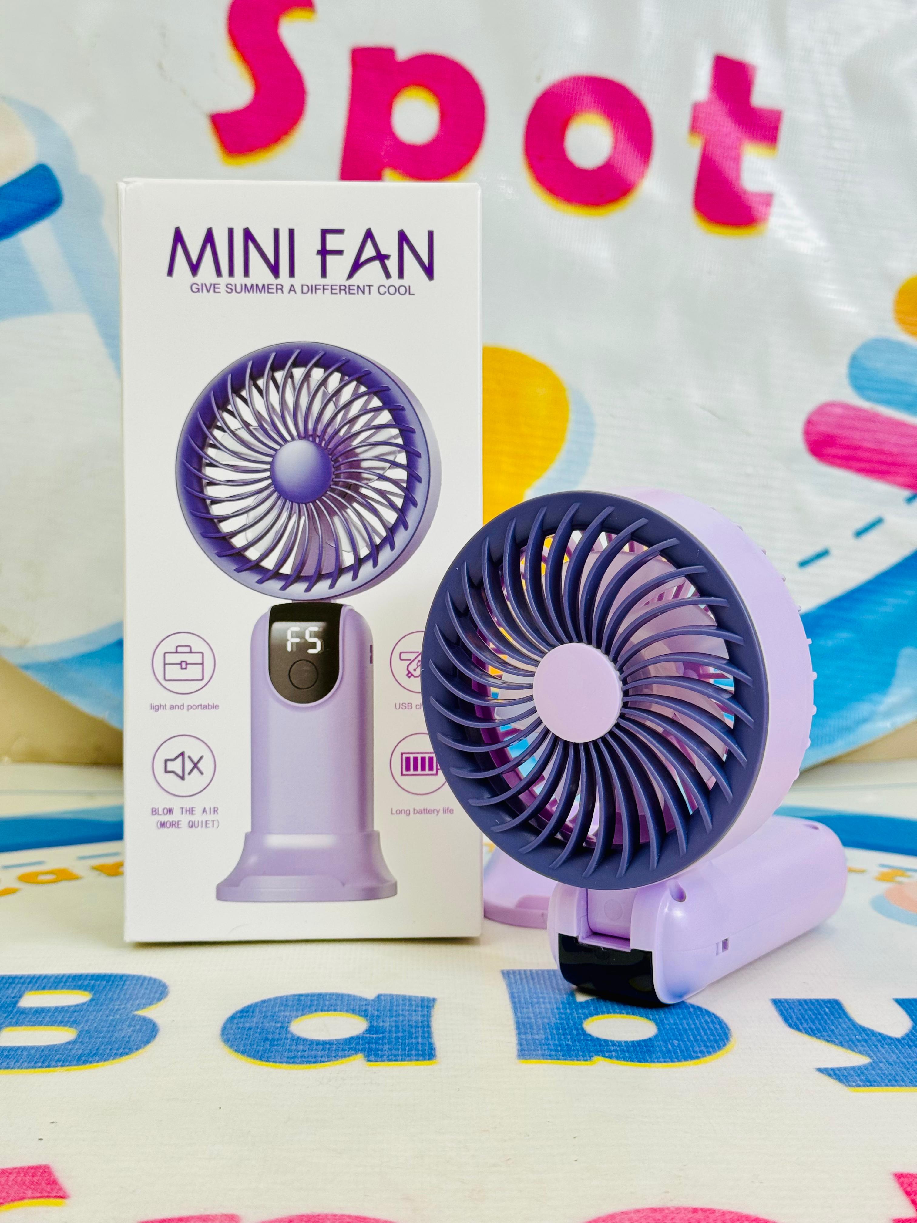 Mega Foldable rechargeable electric hand fans(digital display)