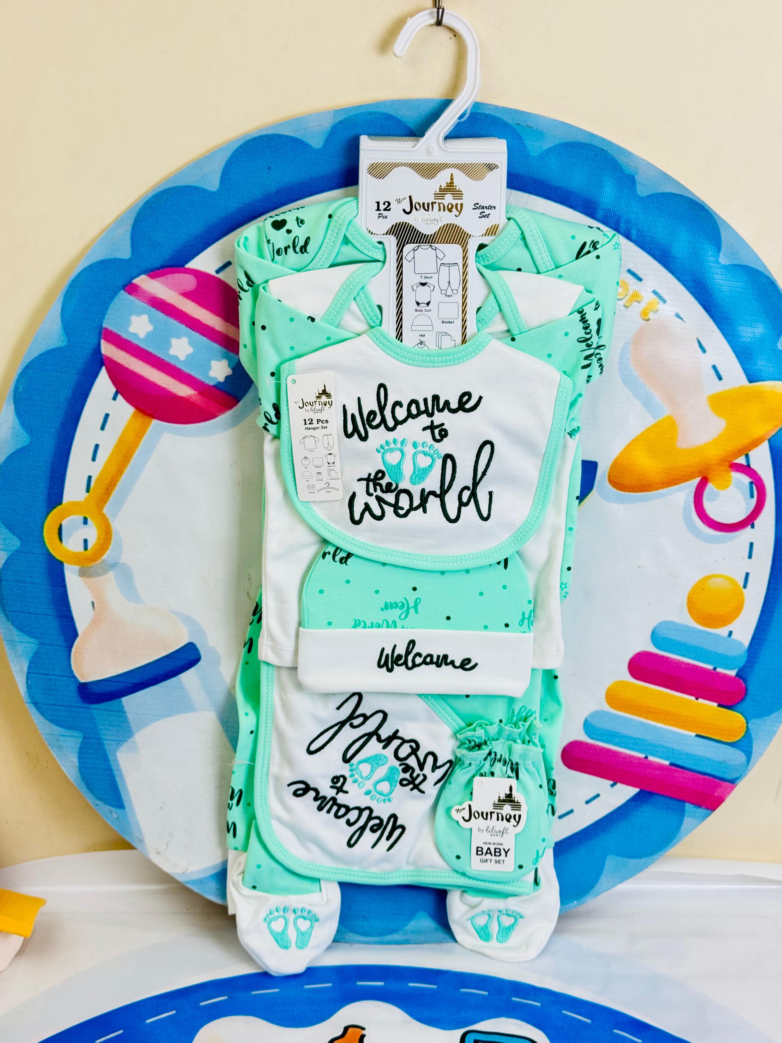 12 pcs baby starter set collection (Green)