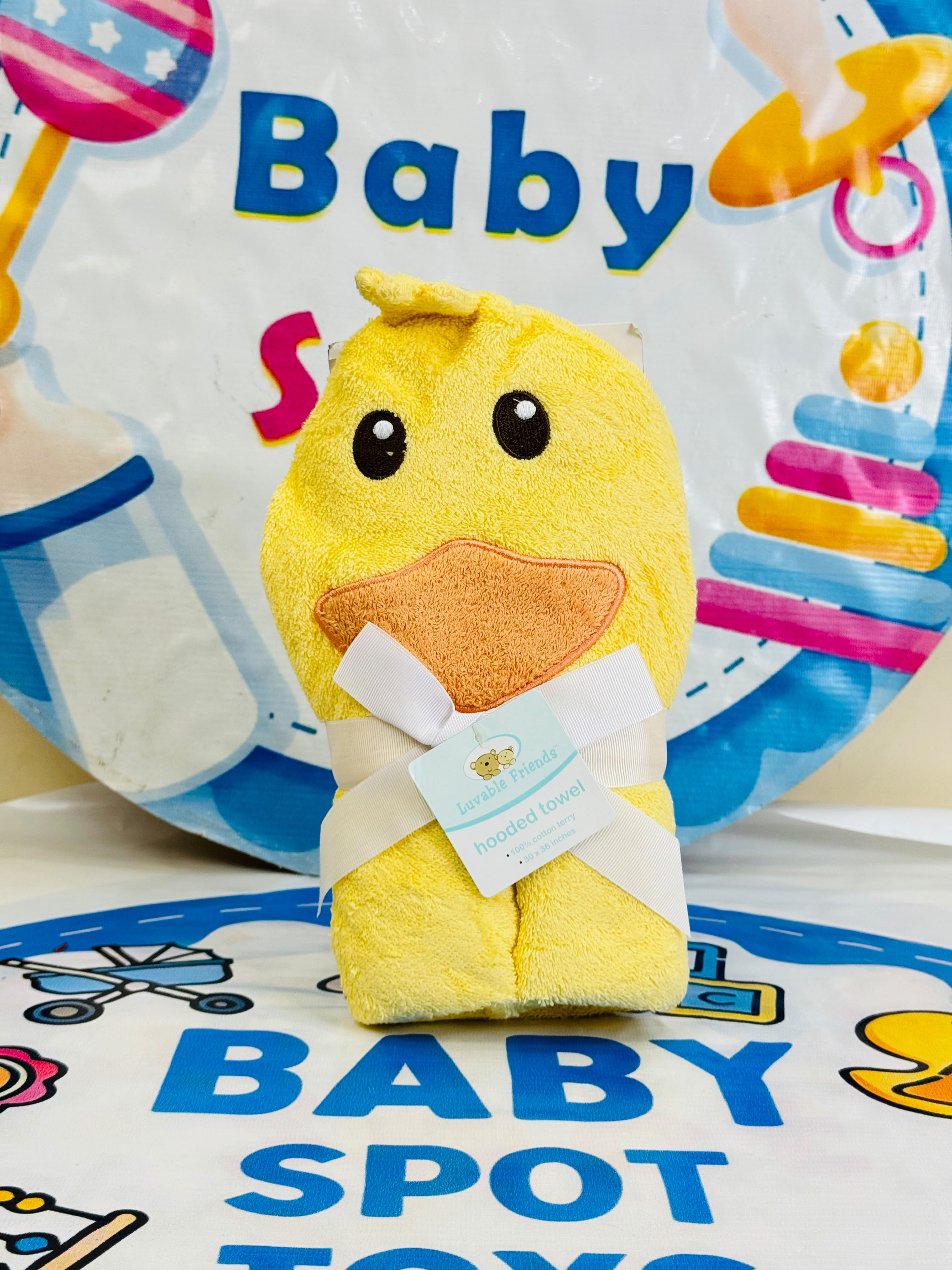 Hudson Baby Branded Baby Hooded Bath Towels(Y)