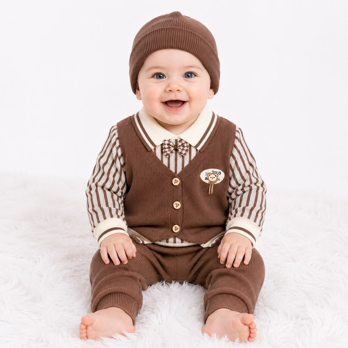 Baby Woolen Pajama Suits β Winter Collection With Cap βοΈ