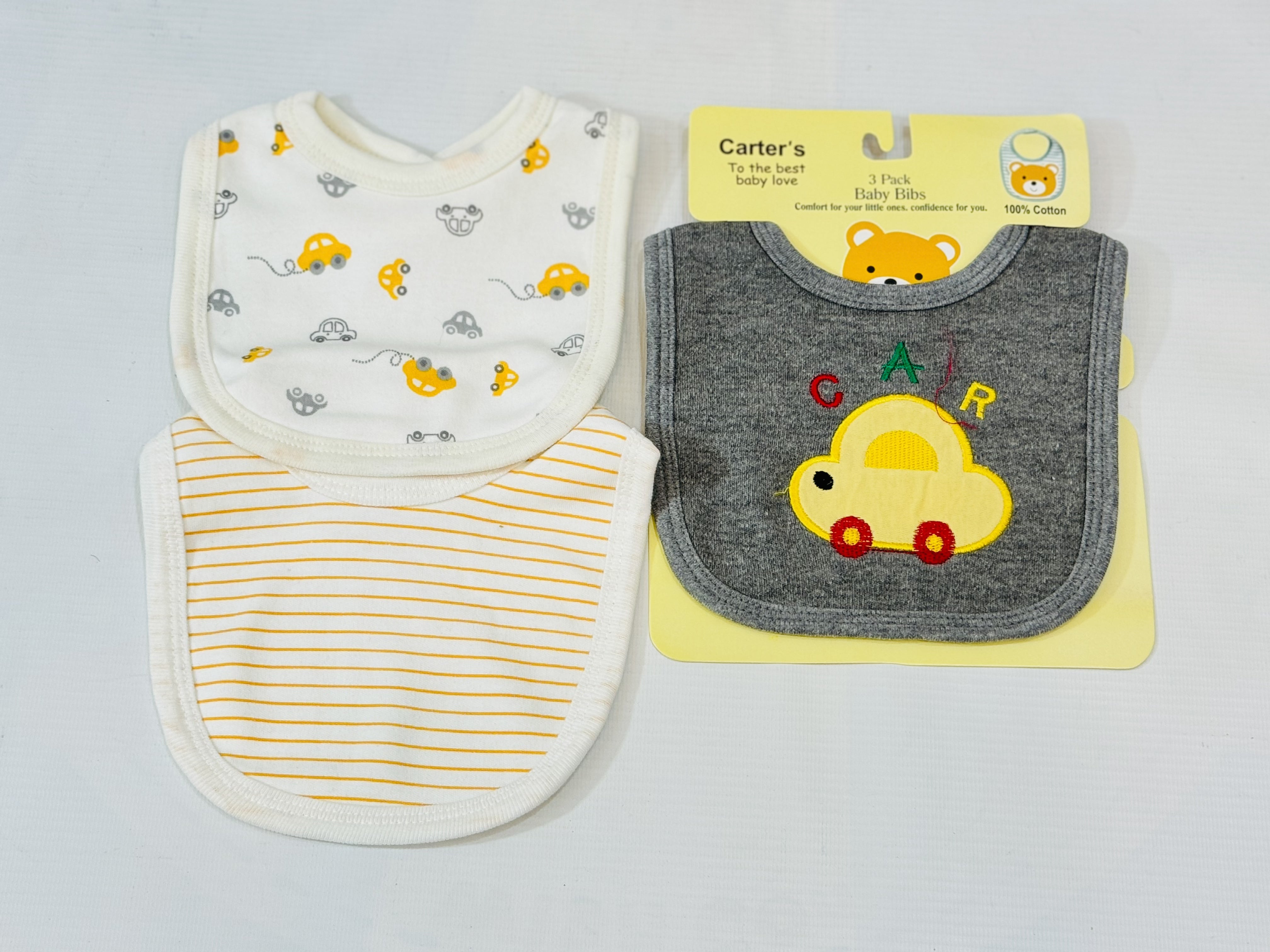 Carter’s Branded Pack of 3 Baby Bibs Collection