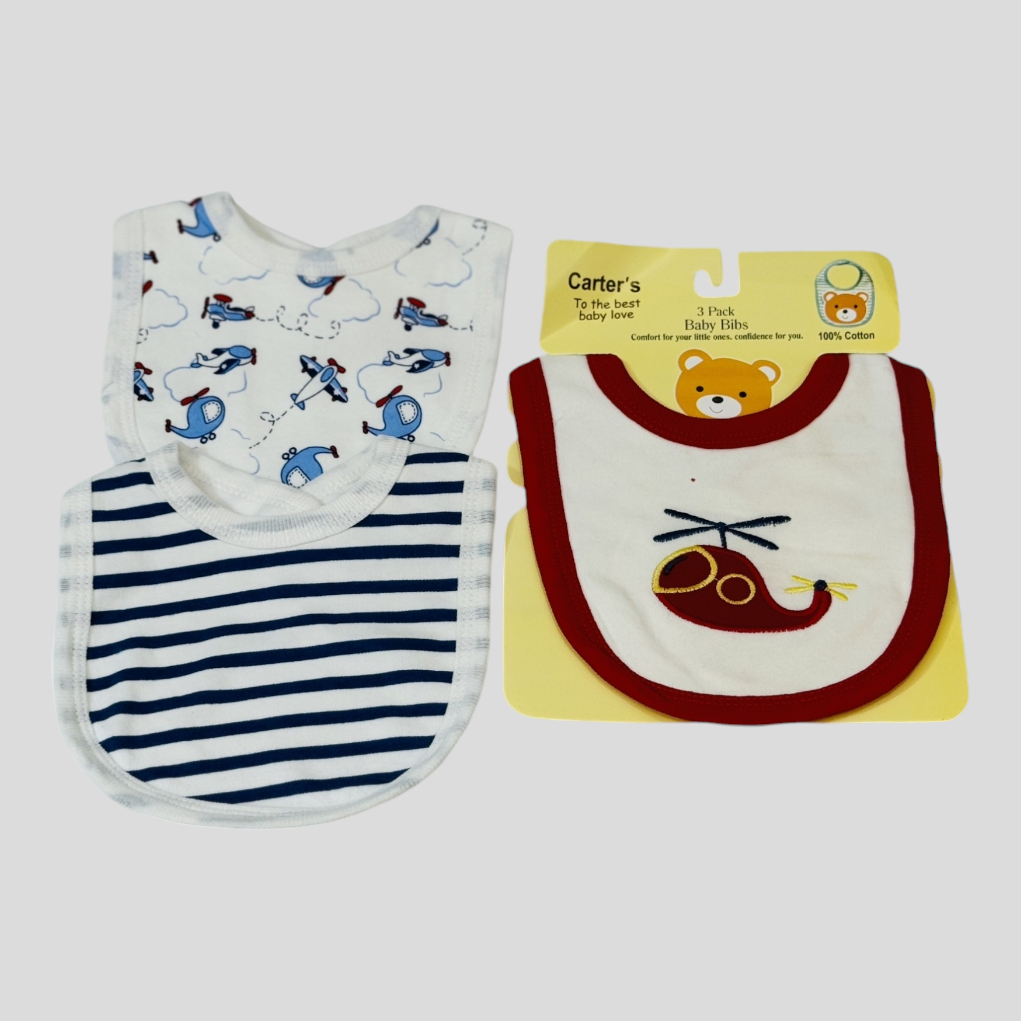 Carter’s Branded Pack of 3 Baby Bibs Collection