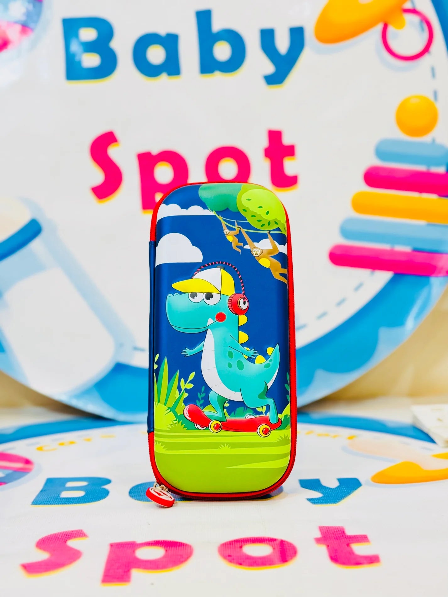 Dinosaur 3D Embossed Pencil Case – Roar into School Time!