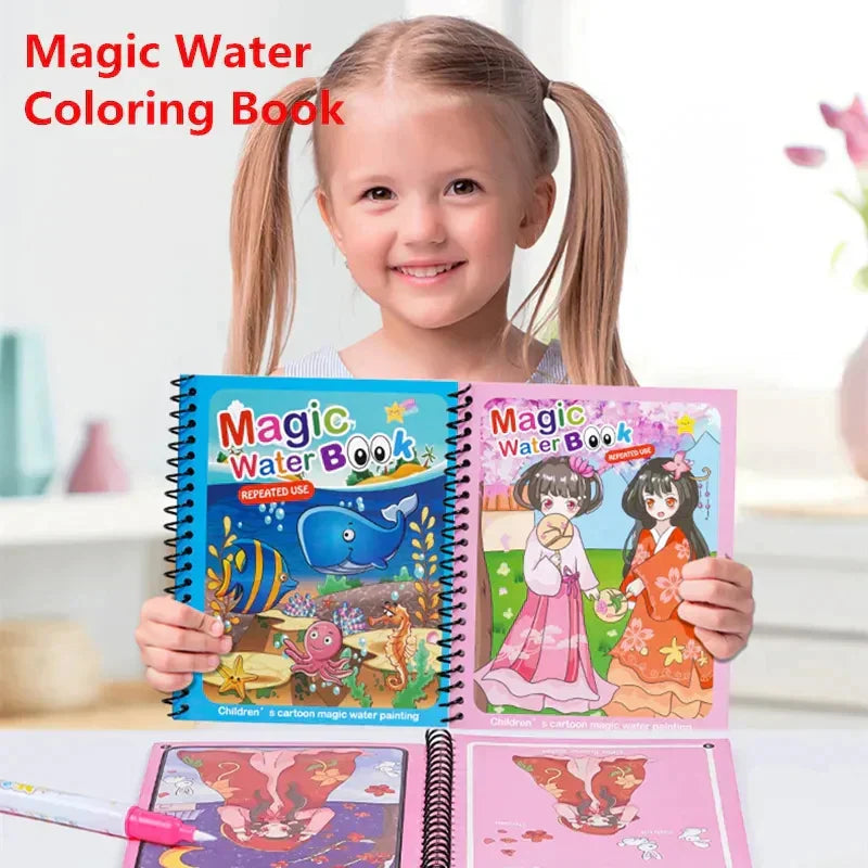 Reusable Water Magic Coloring Book – Creativity Without the Mess! 🎨💧