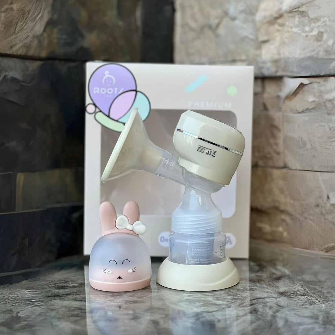 P1022-Pink Bow Electric Pump Wide Neck 100ML Bottle Small Size Nipple