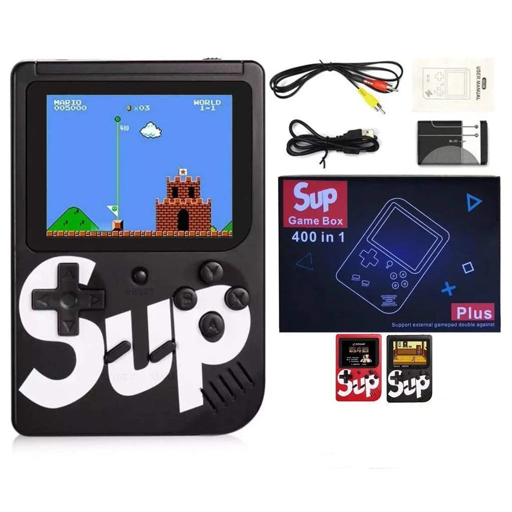 Sup Game Box – Retro Gaming Fun Anytime, Anywhere! 🎮✨
Relive the nostalgia of classic gaming with the Sup Game Box, packed with 400 built-in retro games that guarantee endless fun! Whether you're a collector, a retro game lover, or looking for the perfect gift for kids, this handheld console is a must-have.
🌟 Why You'll Love It?
🎮 400 Classic Games – Enjoy a variety of timeless arcade and adventure games.
📺 TV Connectivity – Play on a big screen 