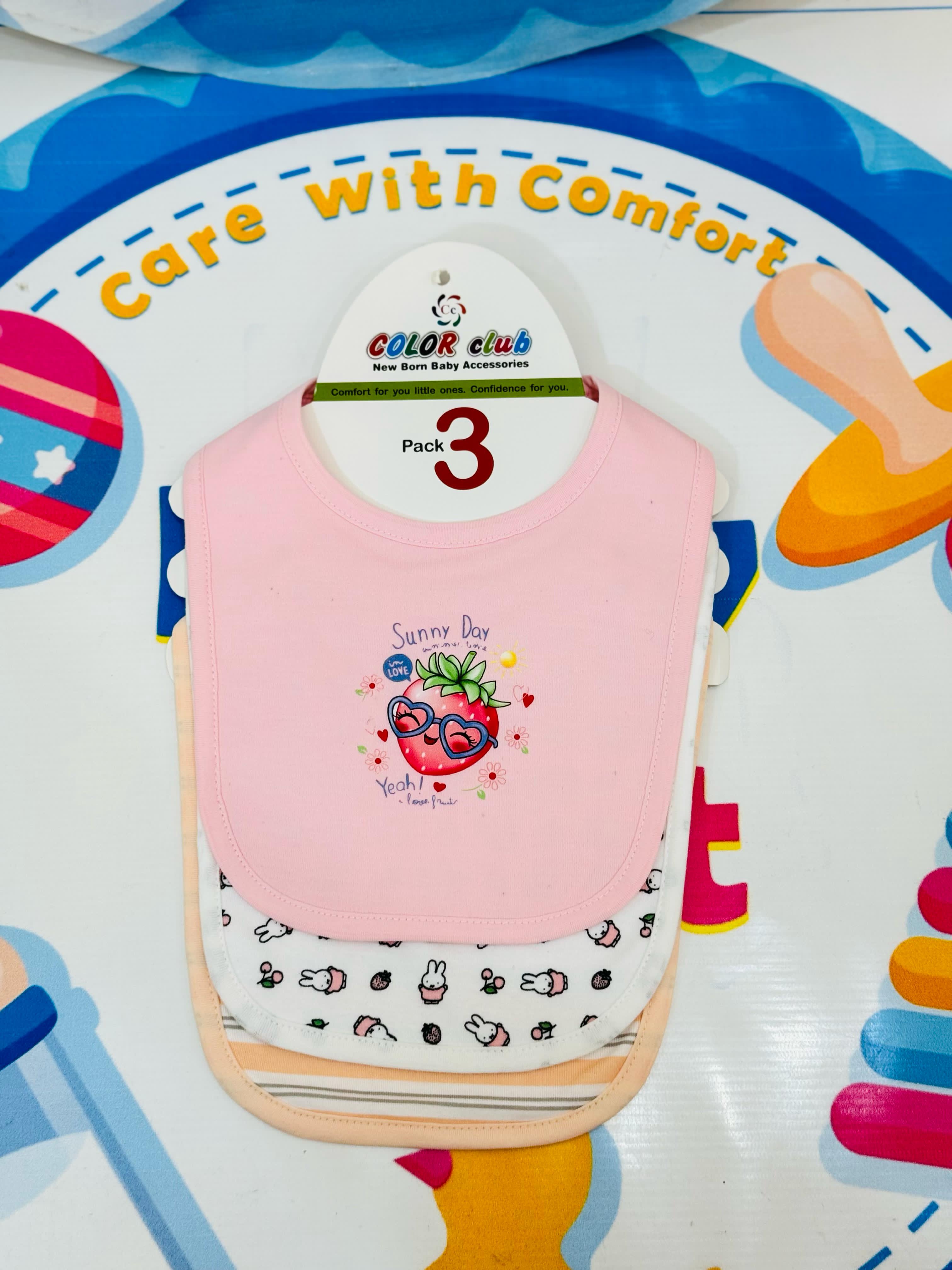 ๐ถโจ Premium Baby Bibs Set of 3 โ Thailand Quality ๐ฏ
Upgrade your babyโs mealtime in style with our imported baby bibs set, crafted with love and care from Thailand's finest babywear standards. Designed for maximum comfort, cleanliness, and cuteness!
๐น Pack of 3 adorable bibs โ perfect for daily use
๐น Soft, skin-friendly & absorbent material
๐น Cute character designs in baby girl, boy & unisex themes
๐น Easy snap-on closure for a secure and comfy fit
๐น Durable stitching & washable fabric โ long-lasting