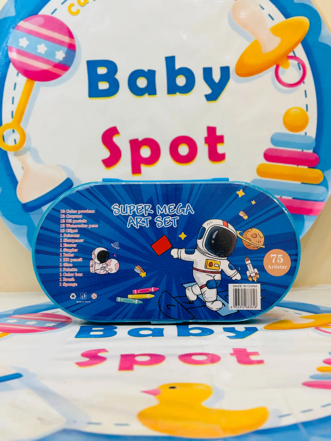 Make learning and creativity extra fun with this 46-Piece Stationery Set! Packed with colorful pens, pencils, erasers, rulers, and more, this all-in-one kit is perfect for school, art projects, and creative play. Whether your child loves to draw, write, or craft, this set has everything they need to bring their ideas to life!
🎨 Why Kids Love It?
🖊️ Complete Set – Includes pens, pencils, erasers, rulers, sharpeners, and more! 📏✂️
🌈 Bright & Fun Designs – Eye-catching colors make writing and drawing exci