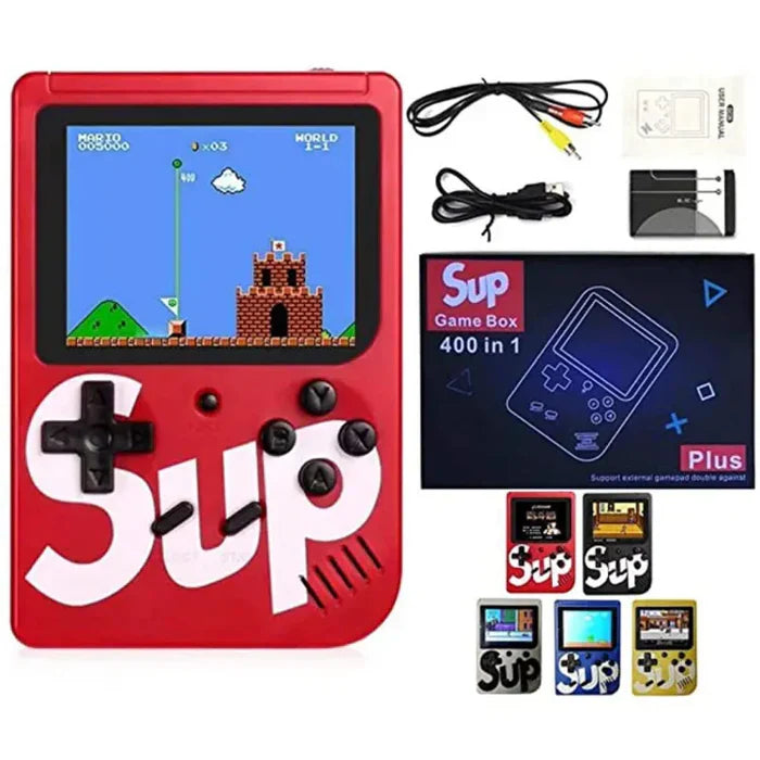 Sup Game Box – Retro Gaming Fun Anytime, Anywhere! 🎮✨
Relive the nostalgia of classic gaming with the Sup Game Box, packed with 400 built-in retro games that guarantee endless fun! Whether you're a collector, a retro game lover, or looking for the perfect gift for kids, this handheld console is a must-have.
🌟 Why You'll Love It?
🎮 400 Classic Games – Enjoy a variety of timeless arcade and adventure games.
📺 TV Connectivity – Play on a big screen 