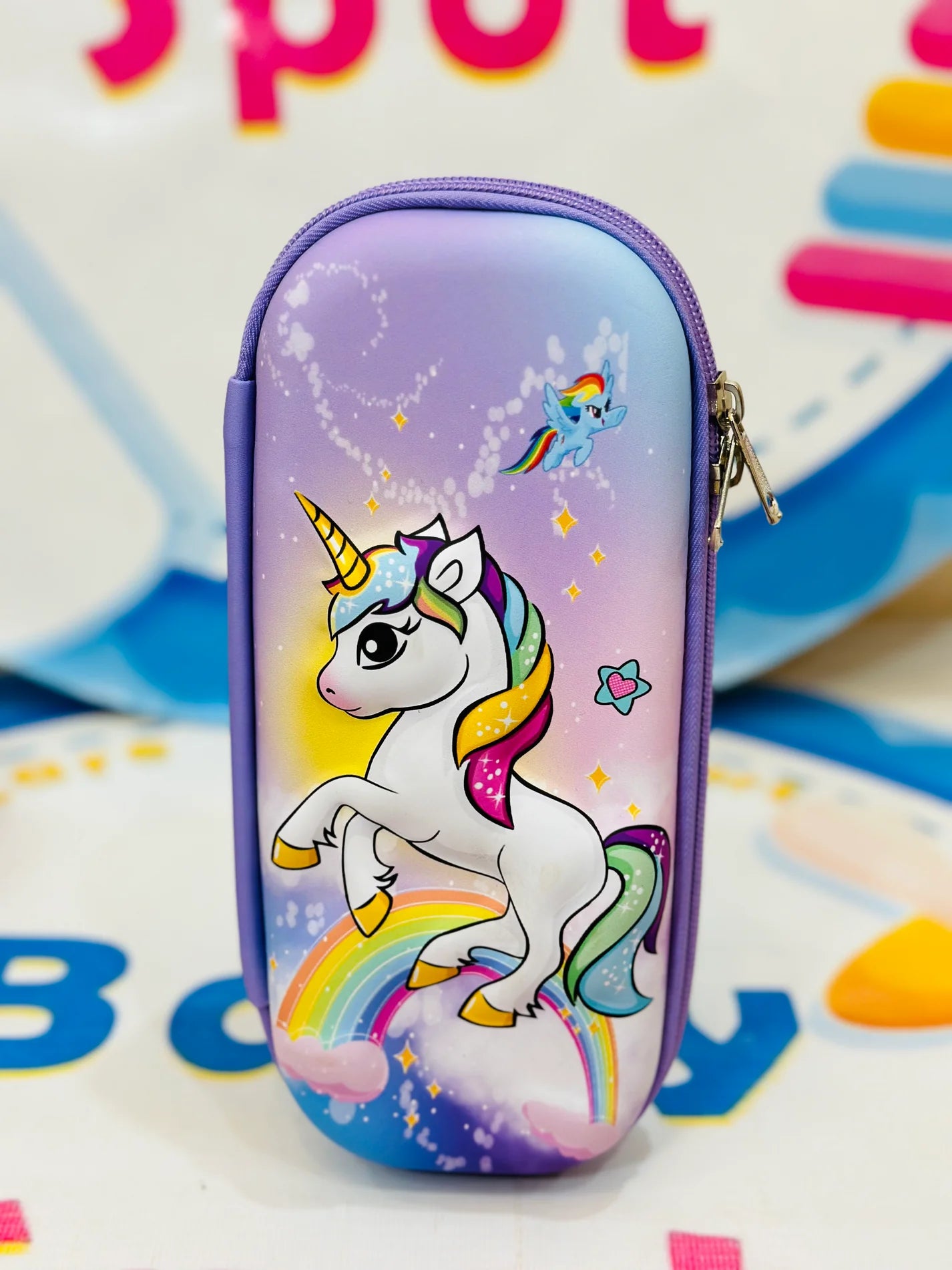 Unicorn 3D Embossed Pencil Case – Magical & Fun! 🦄