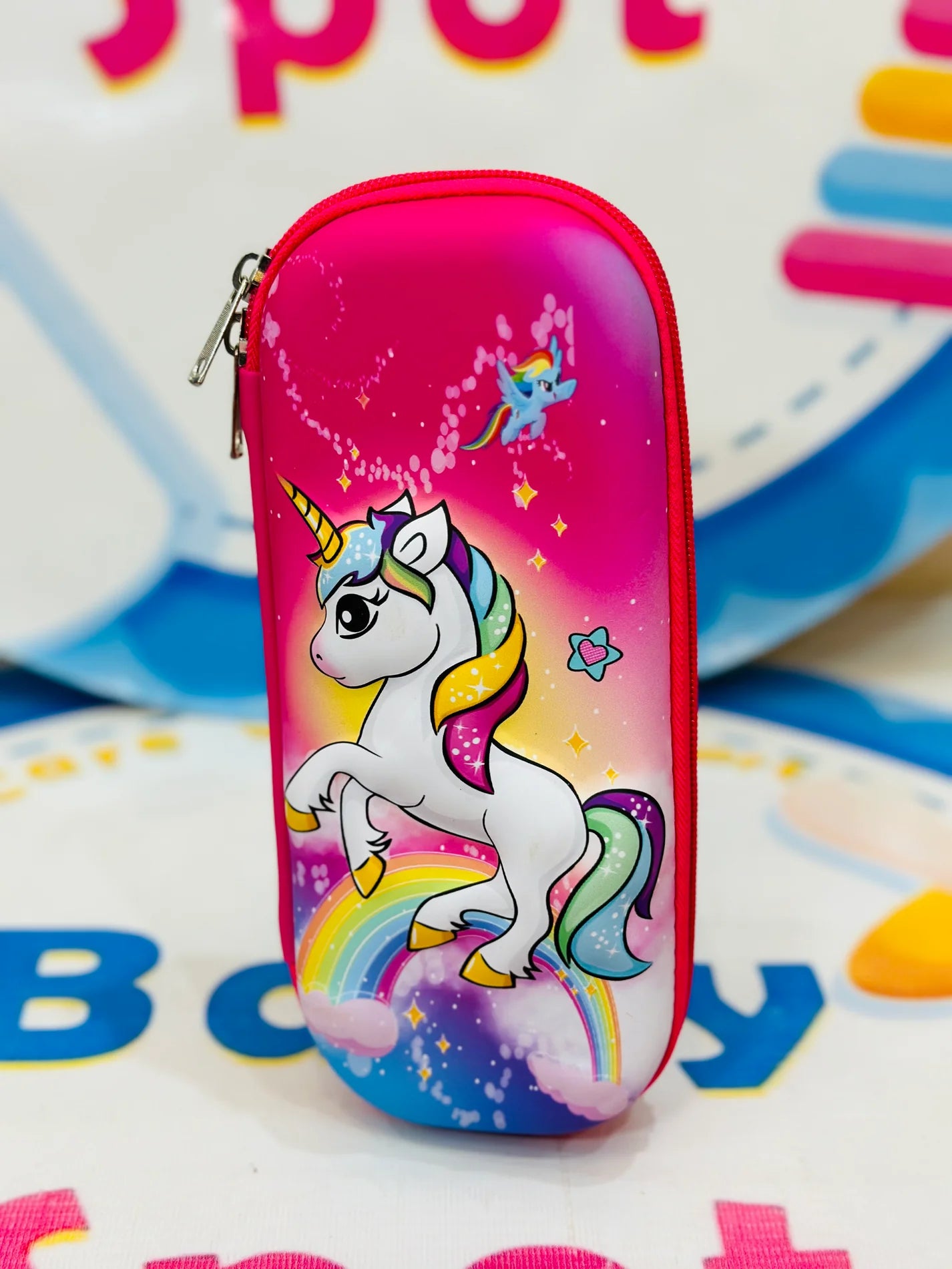 Unicorn 3D Embossed Pencil Case – Magical & Fun! 🦄