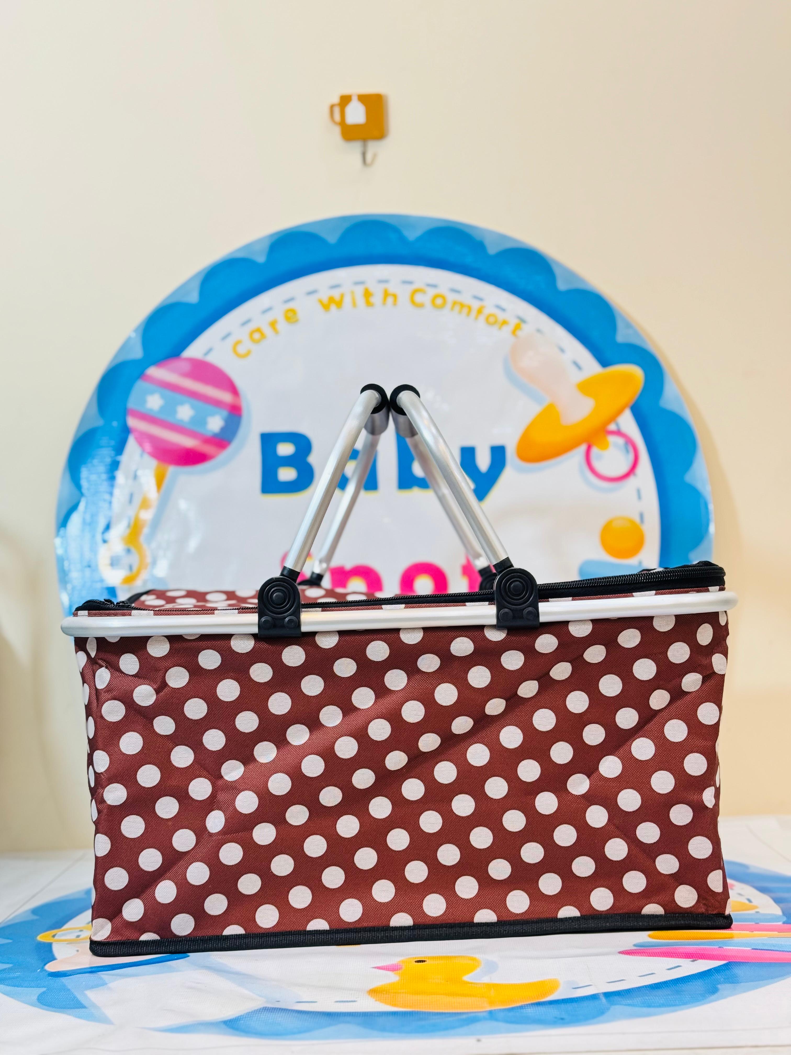 Branded Premium Foldable Baby & Picnic Basket – Insulated & Multipurpose
Whether you're heading out for a picnic, a day trip, or just need a handy storage solution, our Premium Foldable Baby/Picnic Basket is designed to make life easier. With a spacious, foil-lined interior, it keeps baby essentials, food, and snacks warm and fresh while ensuring maximum convenience for busy parents. Lightweight, stylish, and durable, it's the perfect companion for everyday use!
Why Moms Love It:
💖 Spacious & Practical