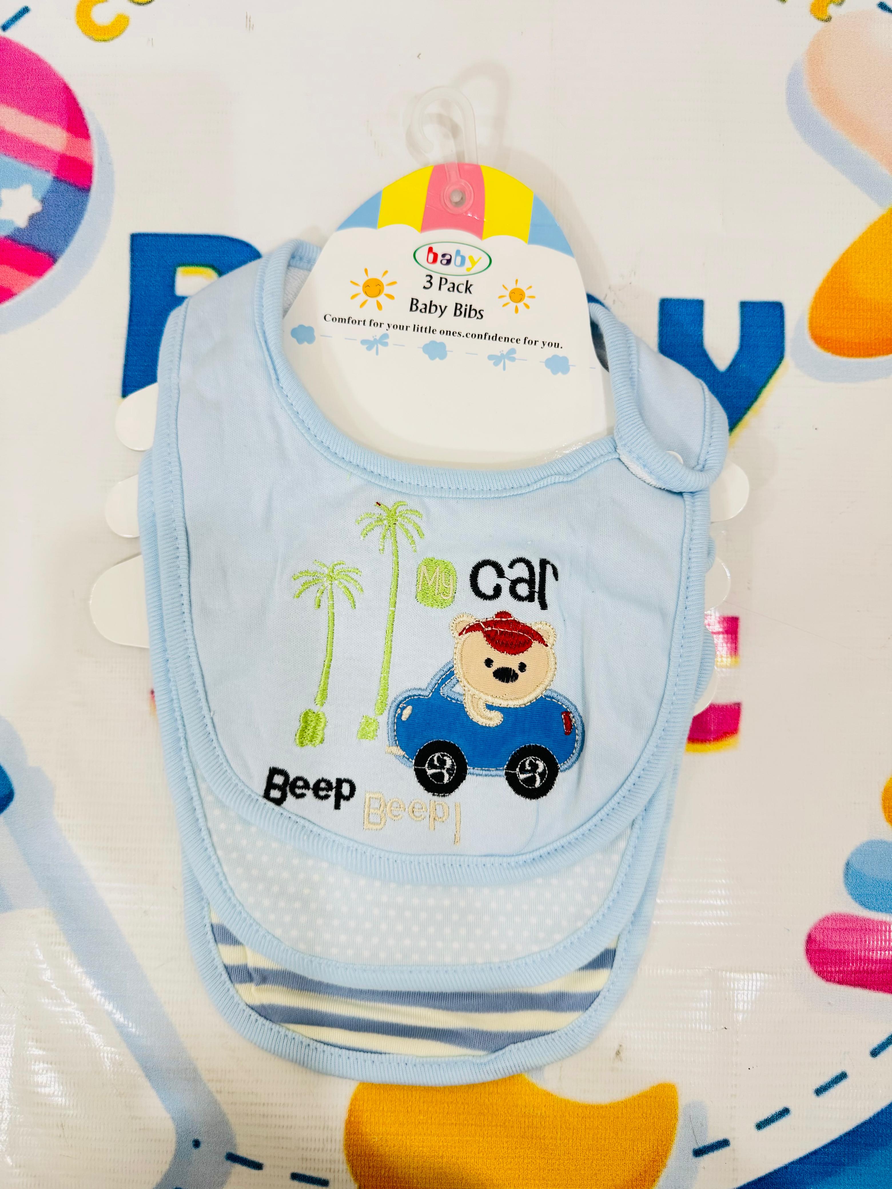 Set of 3 Made in Thailand Baby Bibs CollectionBranded Premium Range Baby Set of 3 Made in Thailand Baby Bibs Collection
🌟 Premium Quality: Made with soft, durable, and high-quality materials for your baby’s comfort.
🌸 Set of 3: Adorable designs perfect for feeding and keeping your baby clean and stylish.
🇹🇭 Made in Thailand: Crafted with care and attention to detail.
💧 Easy to Clean: Lightweight, washable, and long-lasting bibs for hassle-free maintenance.
💼 Multi-Purpose: Ideal for feeding, droo