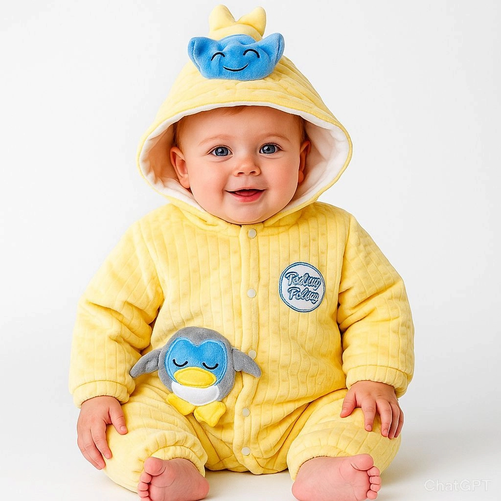 Baby Quilted Foaming Winter Rompers โ Cozy & Stylish