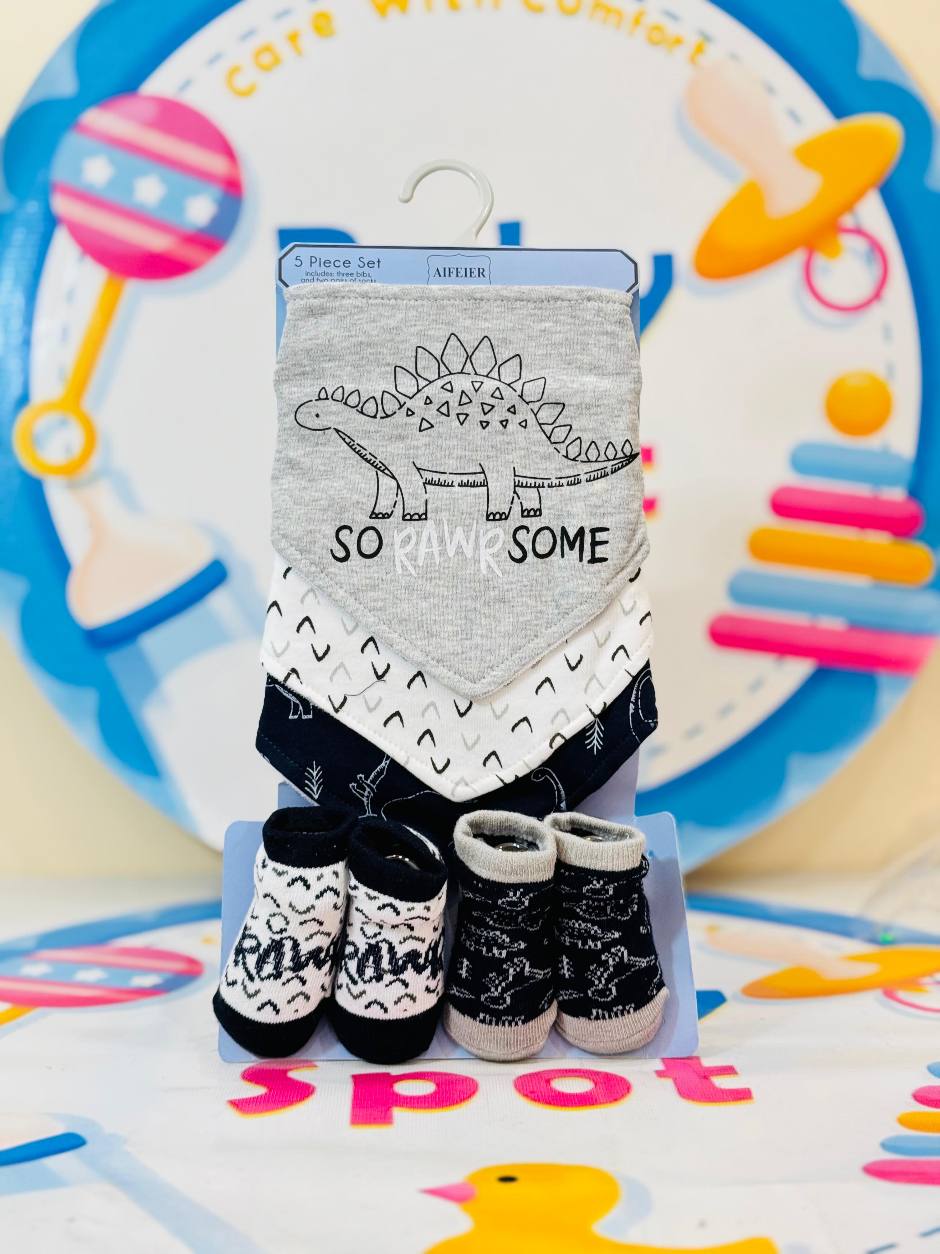 Branded Premium Range Baby 5 Pcs Set
π Complete Baby Set: Includes 3 stylish bandana bibs and 2 pairs of socks booties for a chic look.
π¨ Color Variety: Available in 3 beautiful colors to match your babyβs style.
π Premium Quality: Made with soft, baby-friendly materials for ultimate comfort and care.
π Perfect Gift: Ideal for your little one or as a thoughtful present for new parents.
π° Affordable Price: Grab this amazing set for just 1450 Rs.
β³ Delivery Time: 2-5 days to your doorstep.
π² Ord