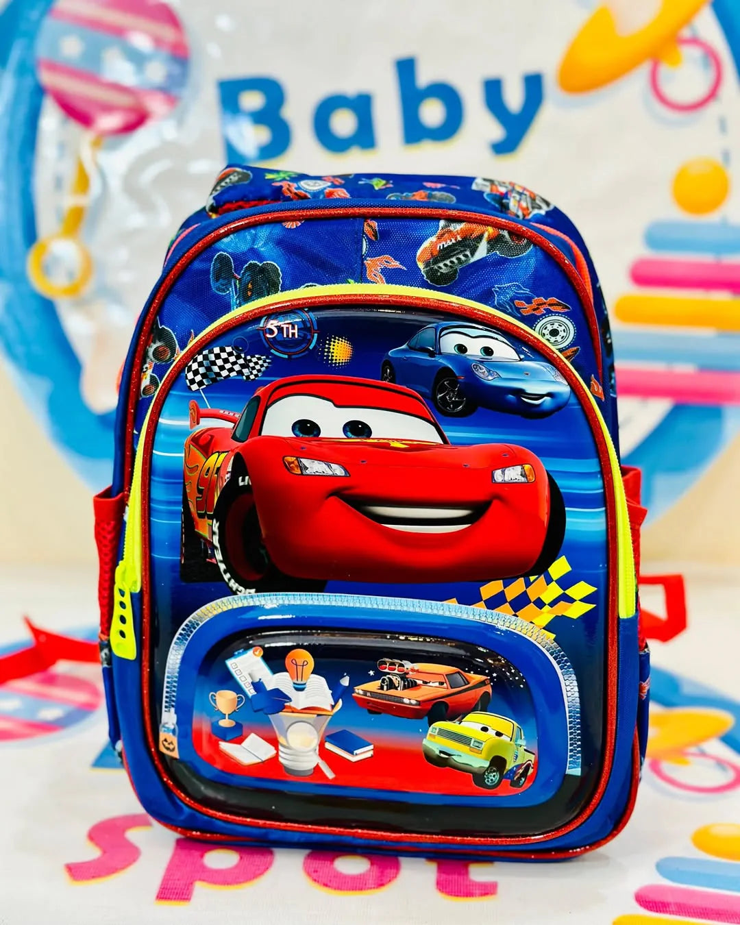 3D Cars School Bag Lightweight Backpack 12-13 Inch