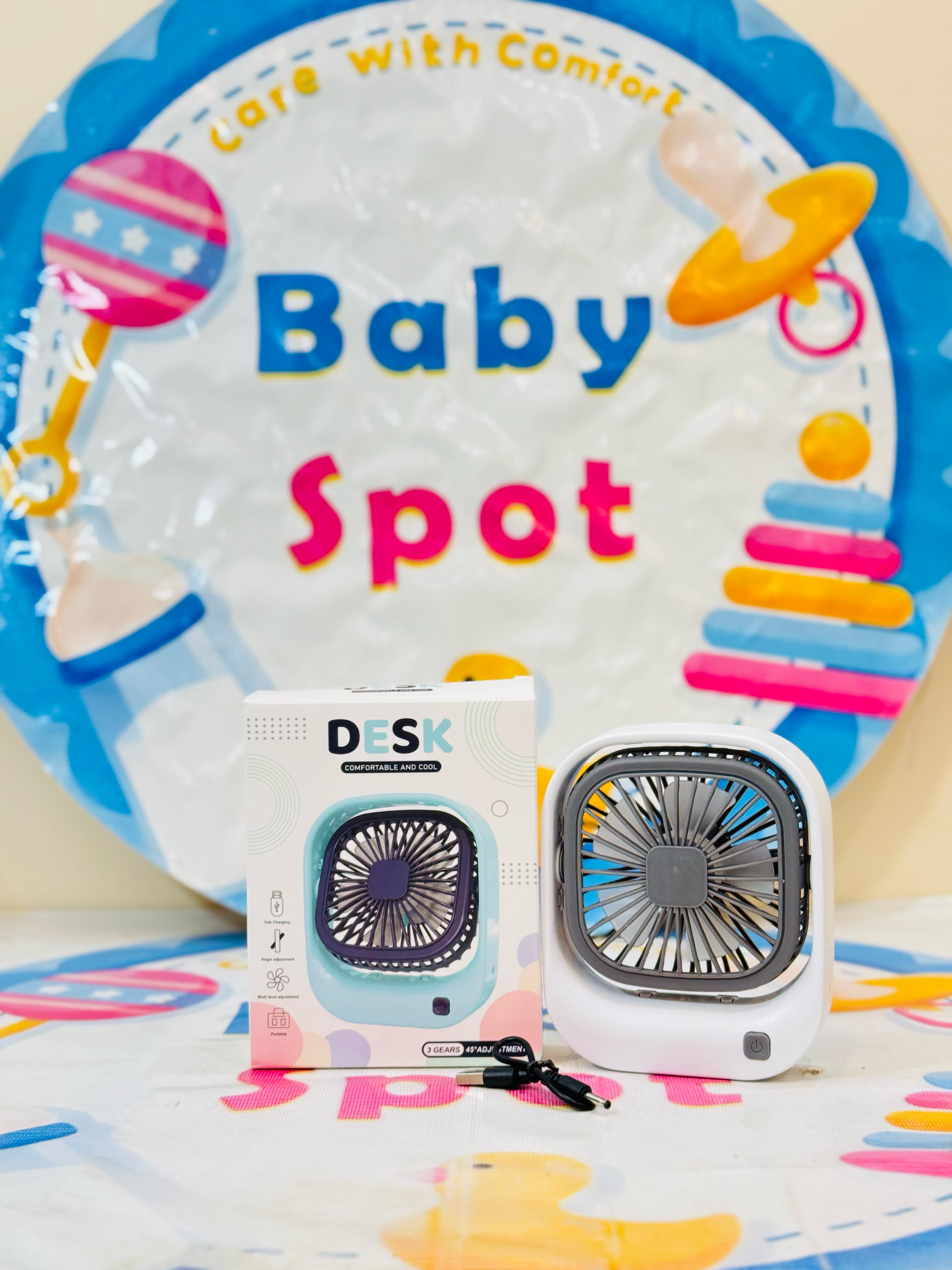 Cool Breeze at Your Desk or On-the-Go!
Introducing our Imported Rechargeable Mini Desk Fans — compact, powerful, and perfect for babies, moms, and daily use! Now available in cute, premium designs at Baby Spot.
Features:
3-Speed Adjustable Settings
Rechargeable & Cordless Convenience
Lightweight and Baby-Friendly
Compact Design – Ideal for Desks, Study Tables, Diaper Bags & Strollers
High-Quality Silent Motor for Smooth Cooling
4-Way Angle Adjustment for Perfect Airflow
Perfect for:
Hot Summer Day