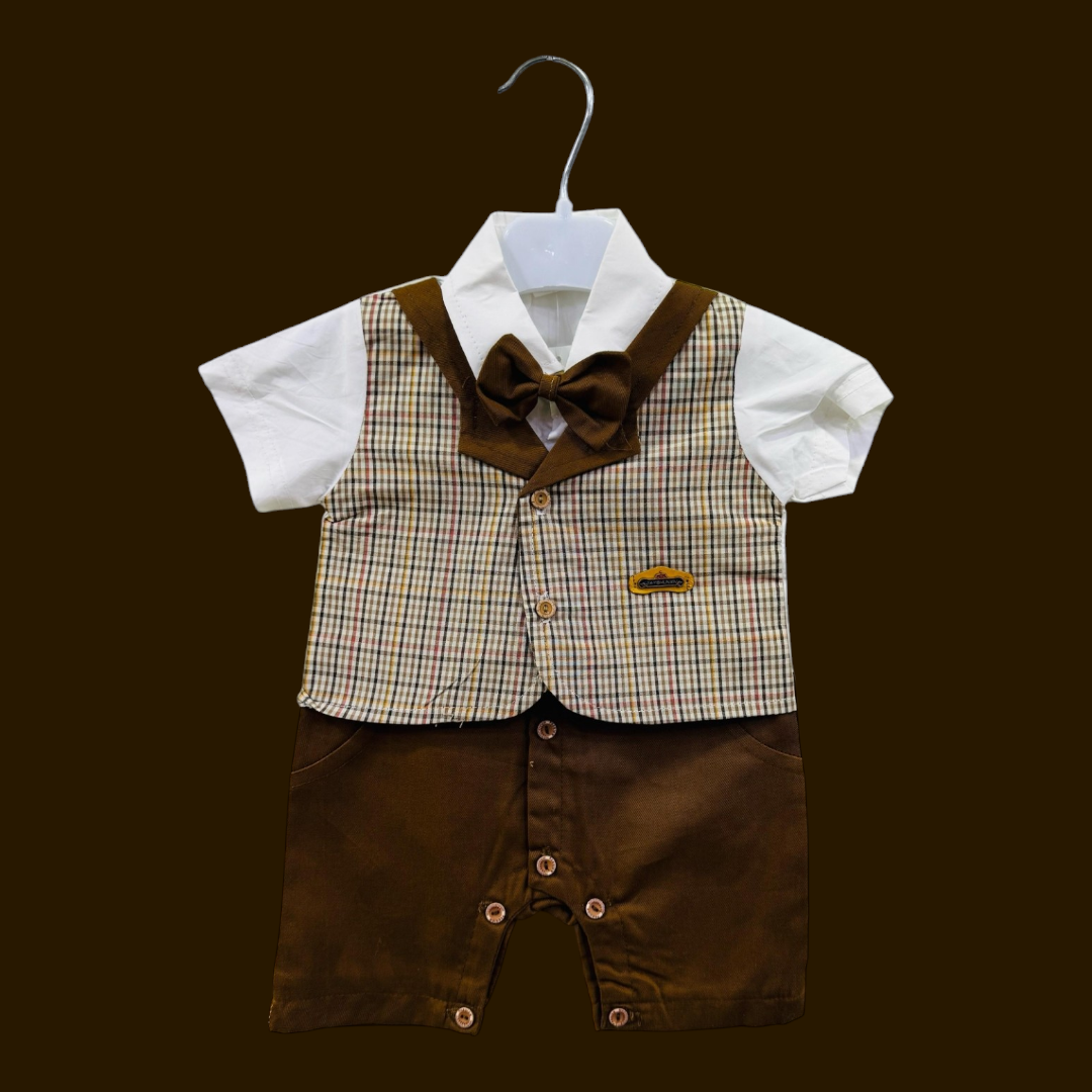Boys Gentleman Tuxedo Rompers