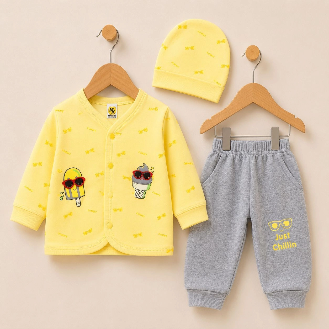 Baby Pajama Suit with Cap Bstep(0-3 months)
