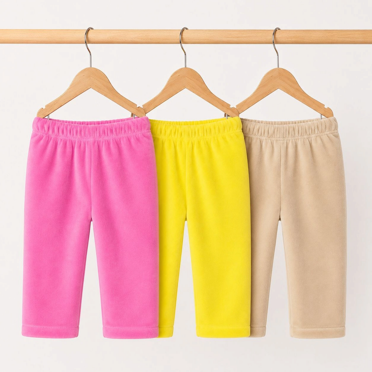 Imported Pack of 3 Velvet Baby Pajamas(0-6 months)