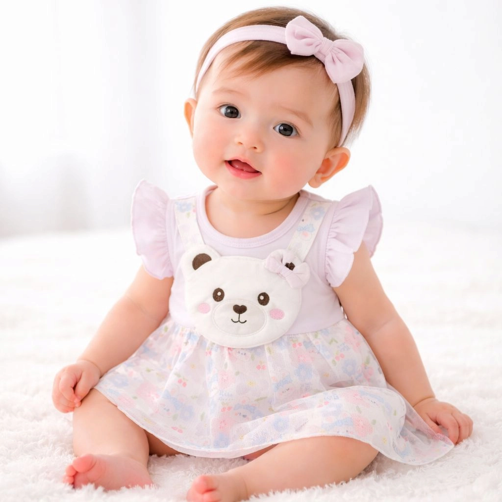 Baby Girl Frock Style Romper (plum)