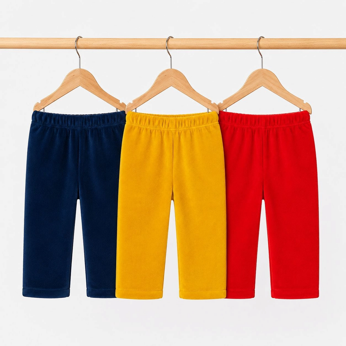 Imported Pack of 3 Velvet Baby Pajamas(0-6 months)
