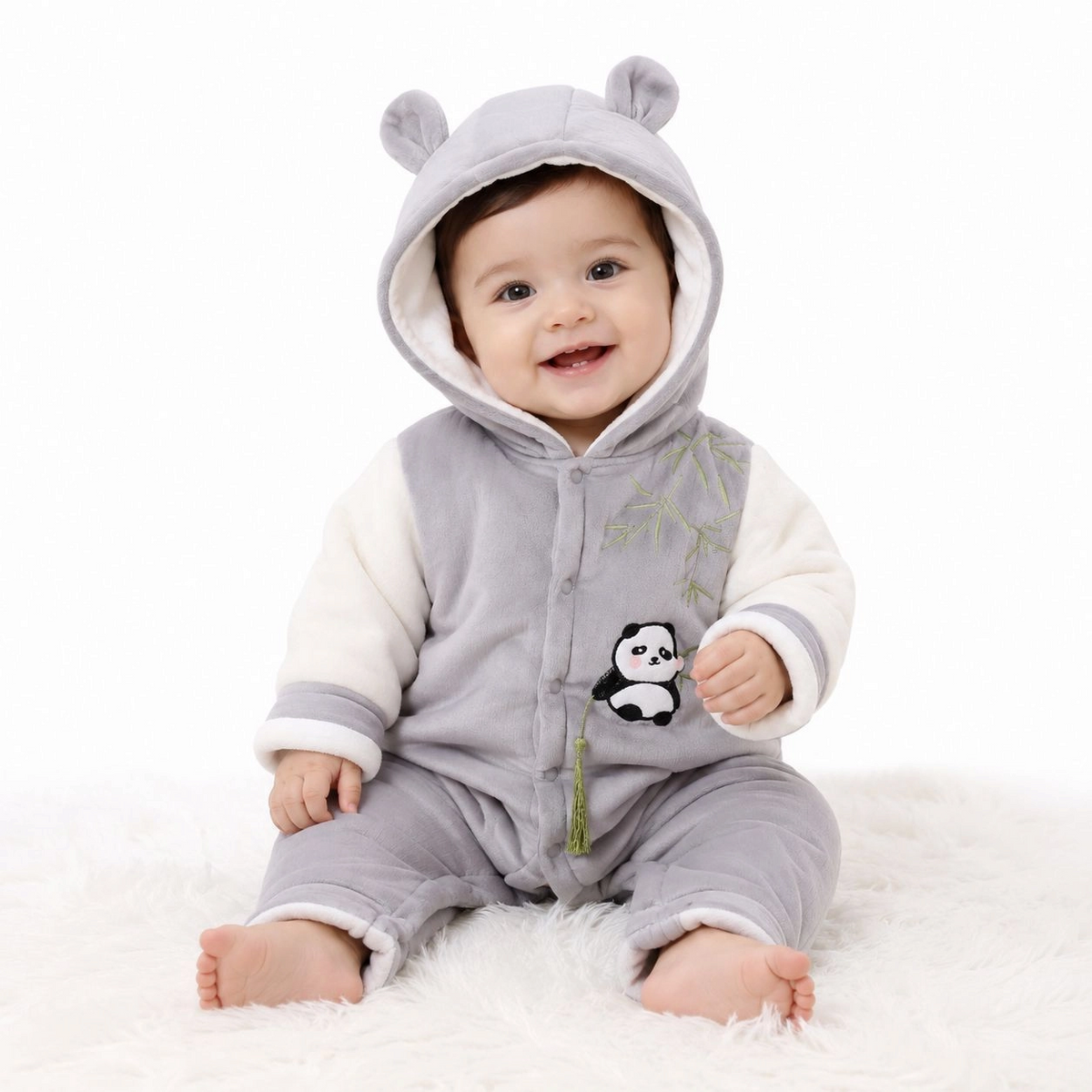 Baby Quilted Foaming Winter Rompers β Cozy & Stylish