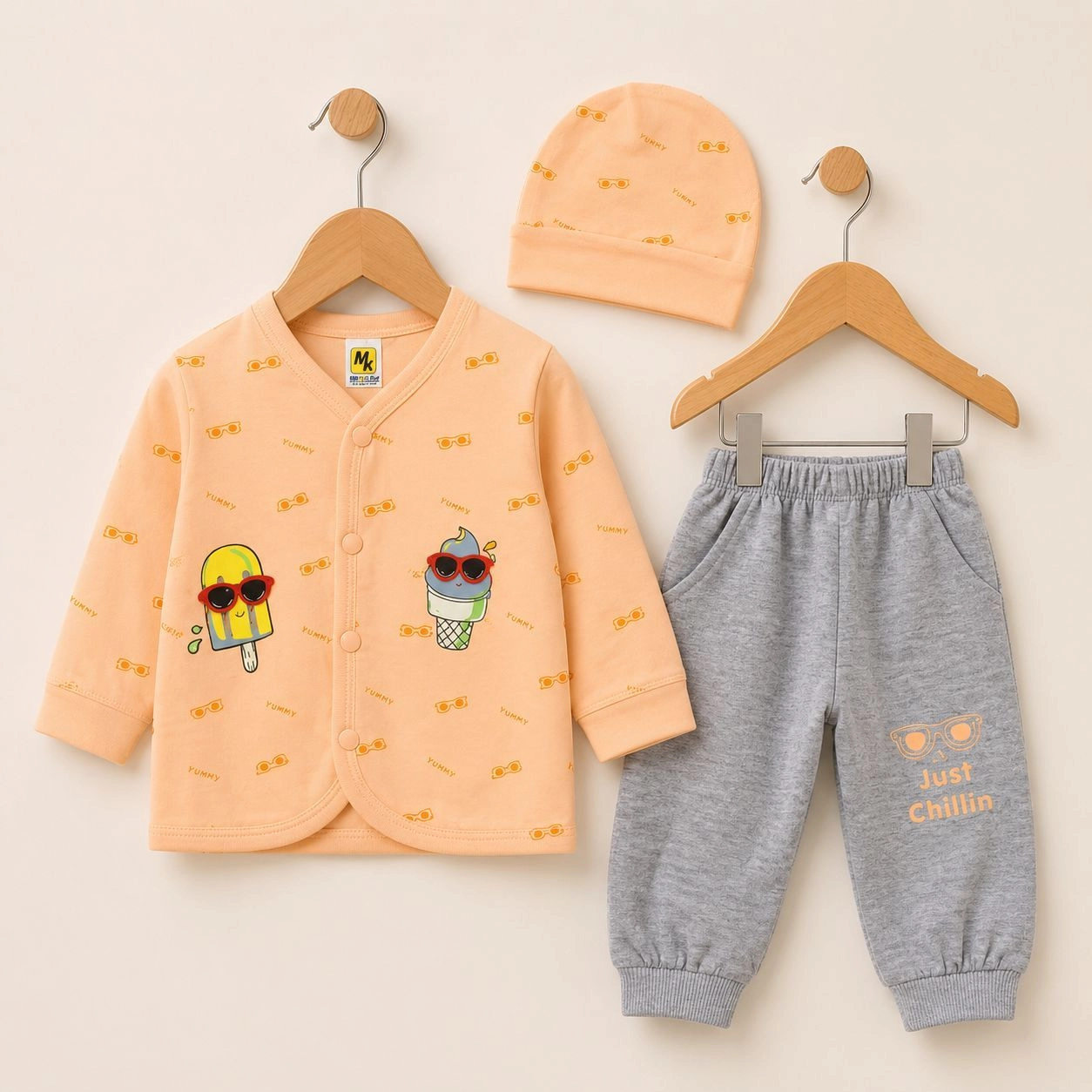 Baby Pajama Suit with Cap Bstep(0-3 months)