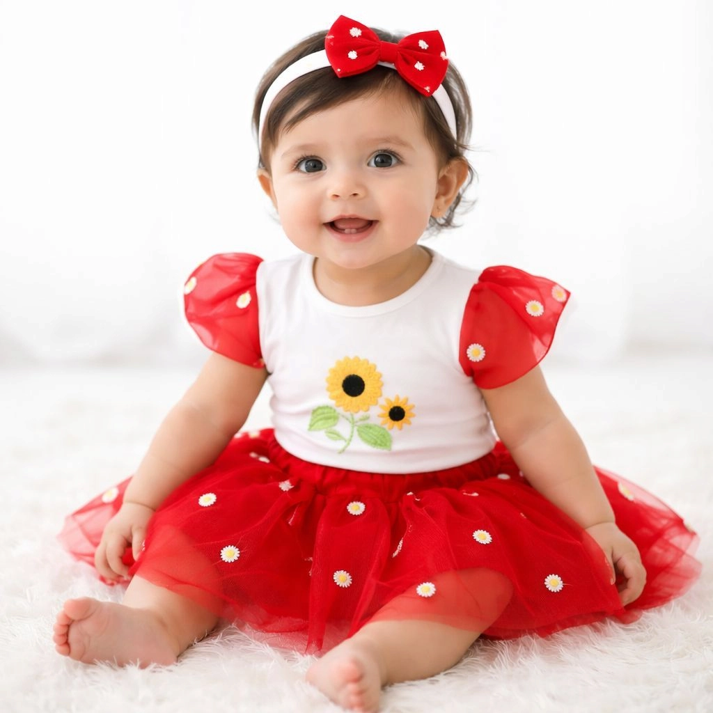 Baby Girl Skirt & Blouse Set – Elegant & Premium