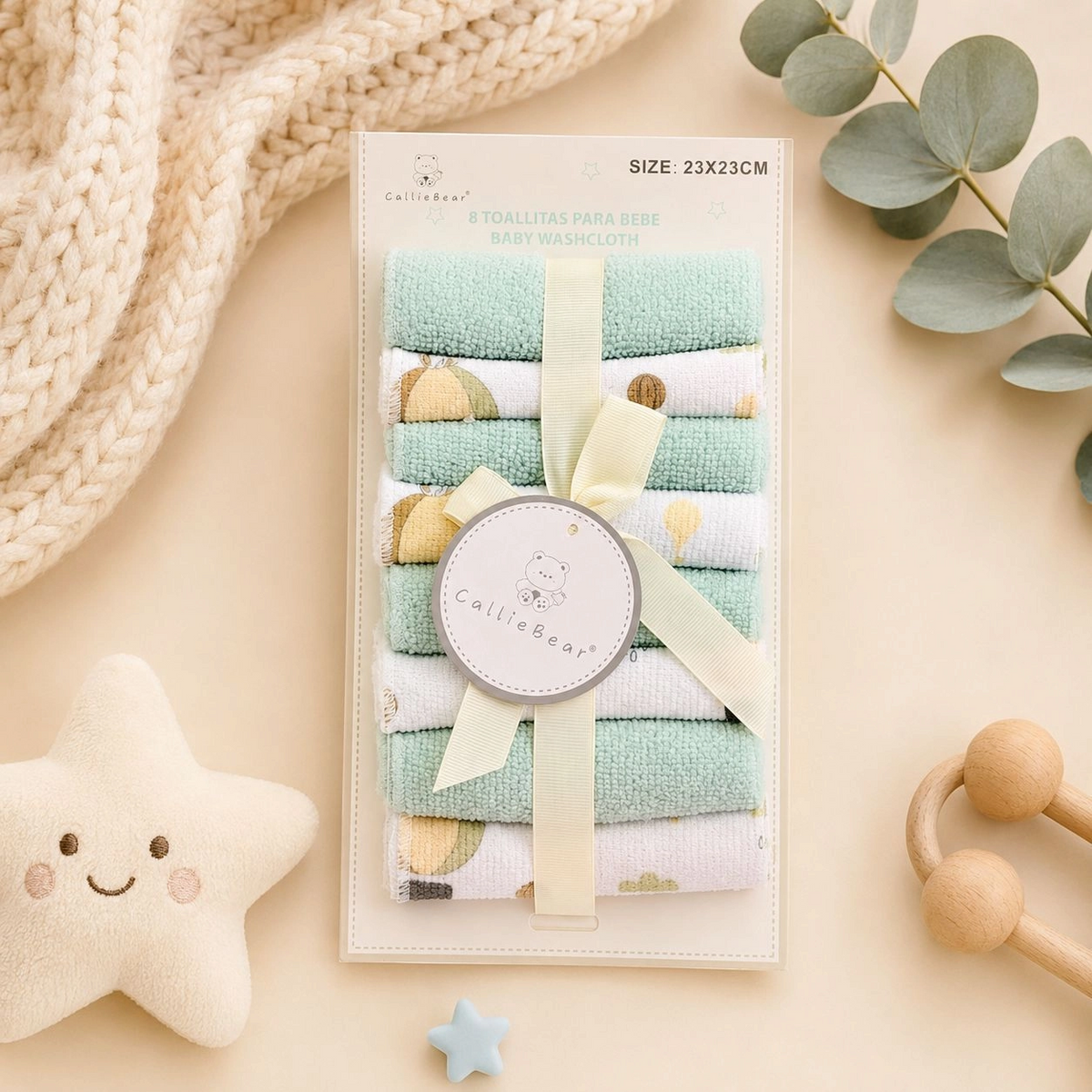 8-Piece Baby Face Towel & Washcloth Set