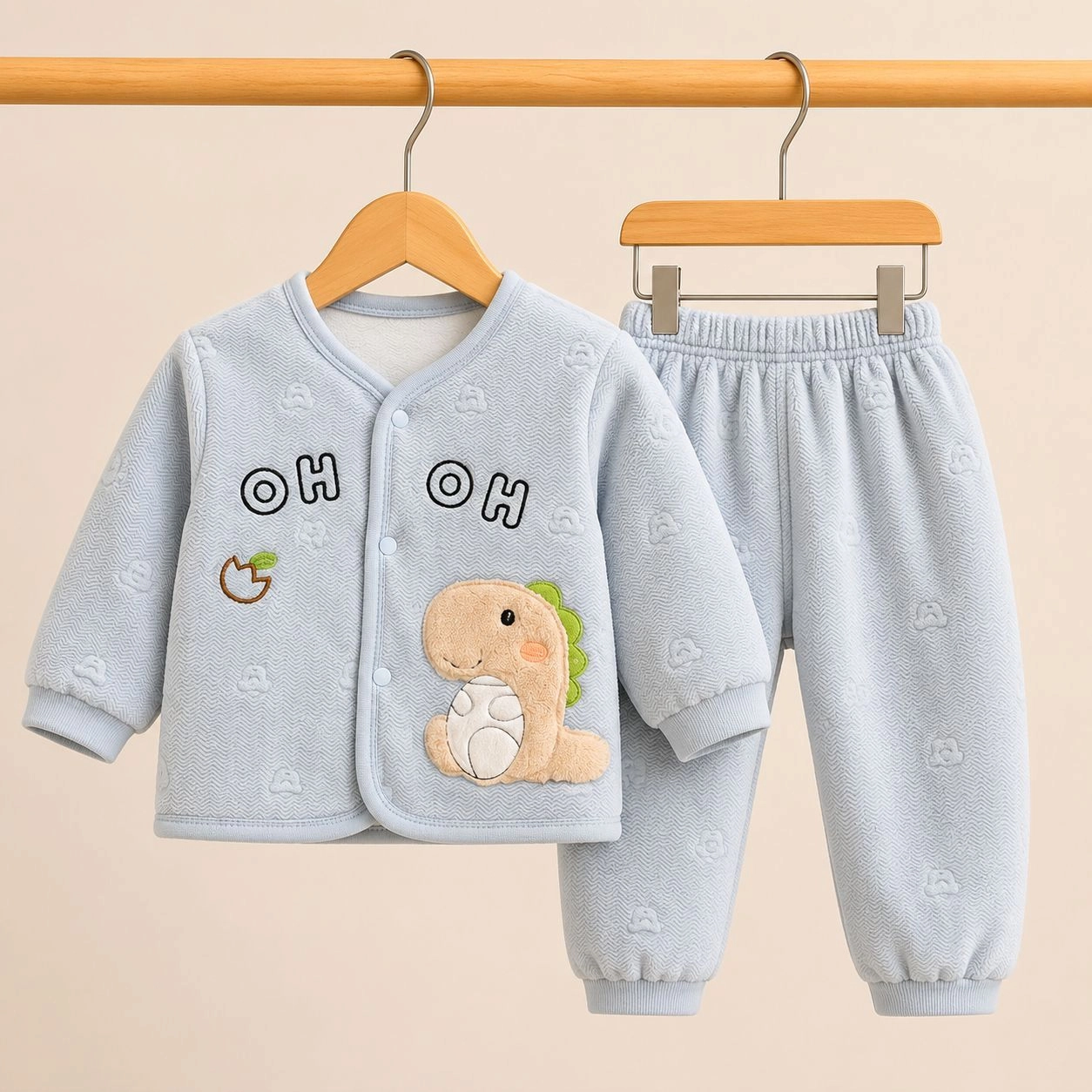 Winter quilted 2 pc baby suits