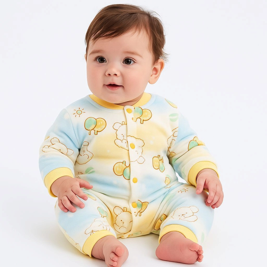 Baby Quilted Foaming Winter Rompers β Cozy & Stylish