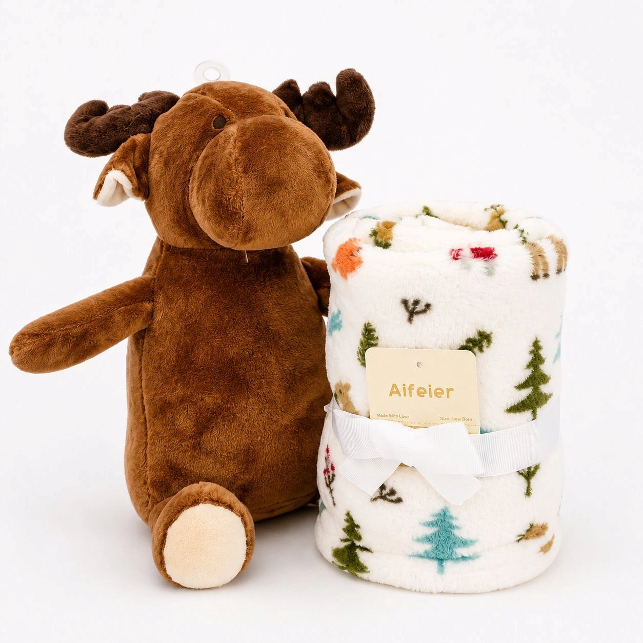 🧸 Hudson Baby Blanket with Stuff Toy(BH)