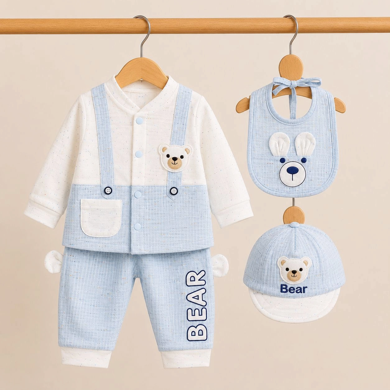 ✨ Just Born 4-Piece Baby Dress Set(0-3 month)✨