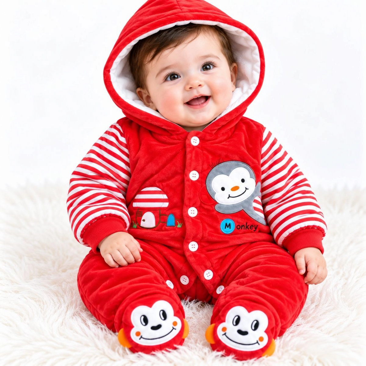 Baby Quilted Foaming Winter Rompers β Cozy & Stylish