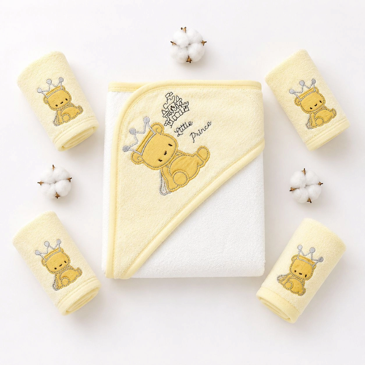 Happy mums 5-Piece Baby Towel Set Y