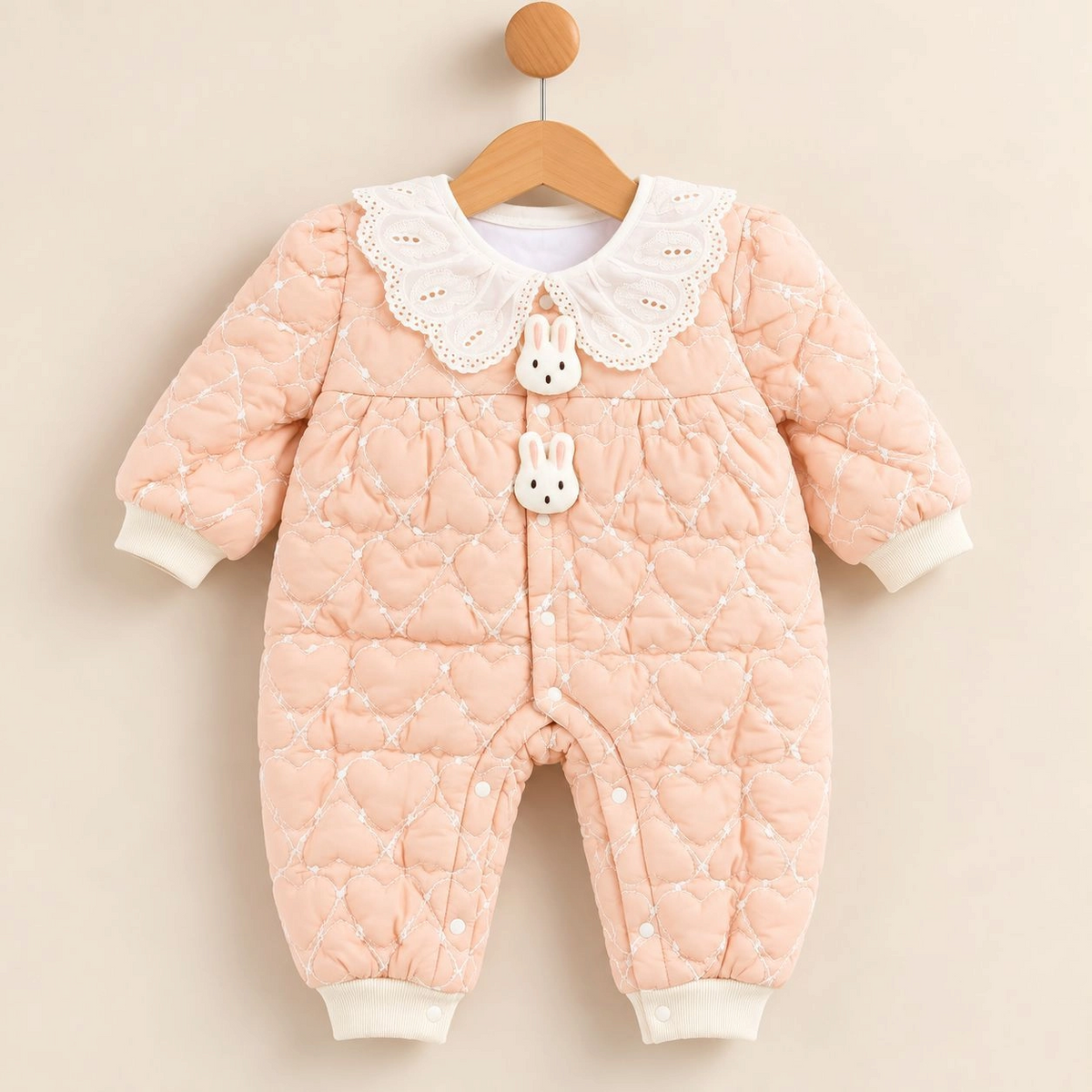 Baby Quilted Foaming Winter Rompers β Cozy & Stylish