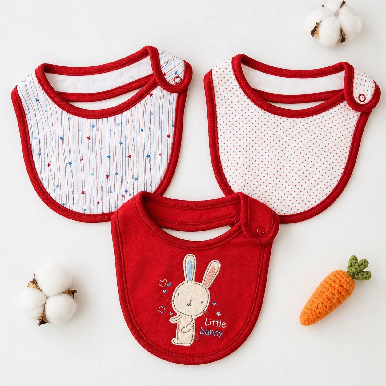Set of 3 Baby Bibs Collection