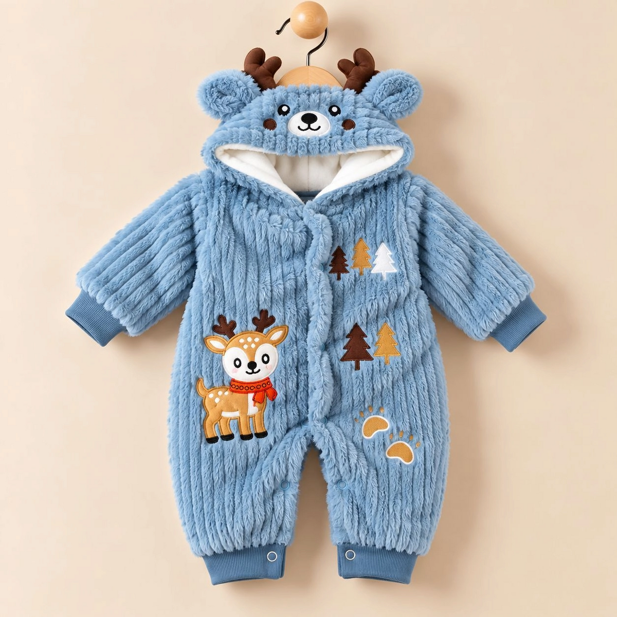 Imported Baby Fur Romper | Premium Winter Fleece Jumpsuit for Newborn